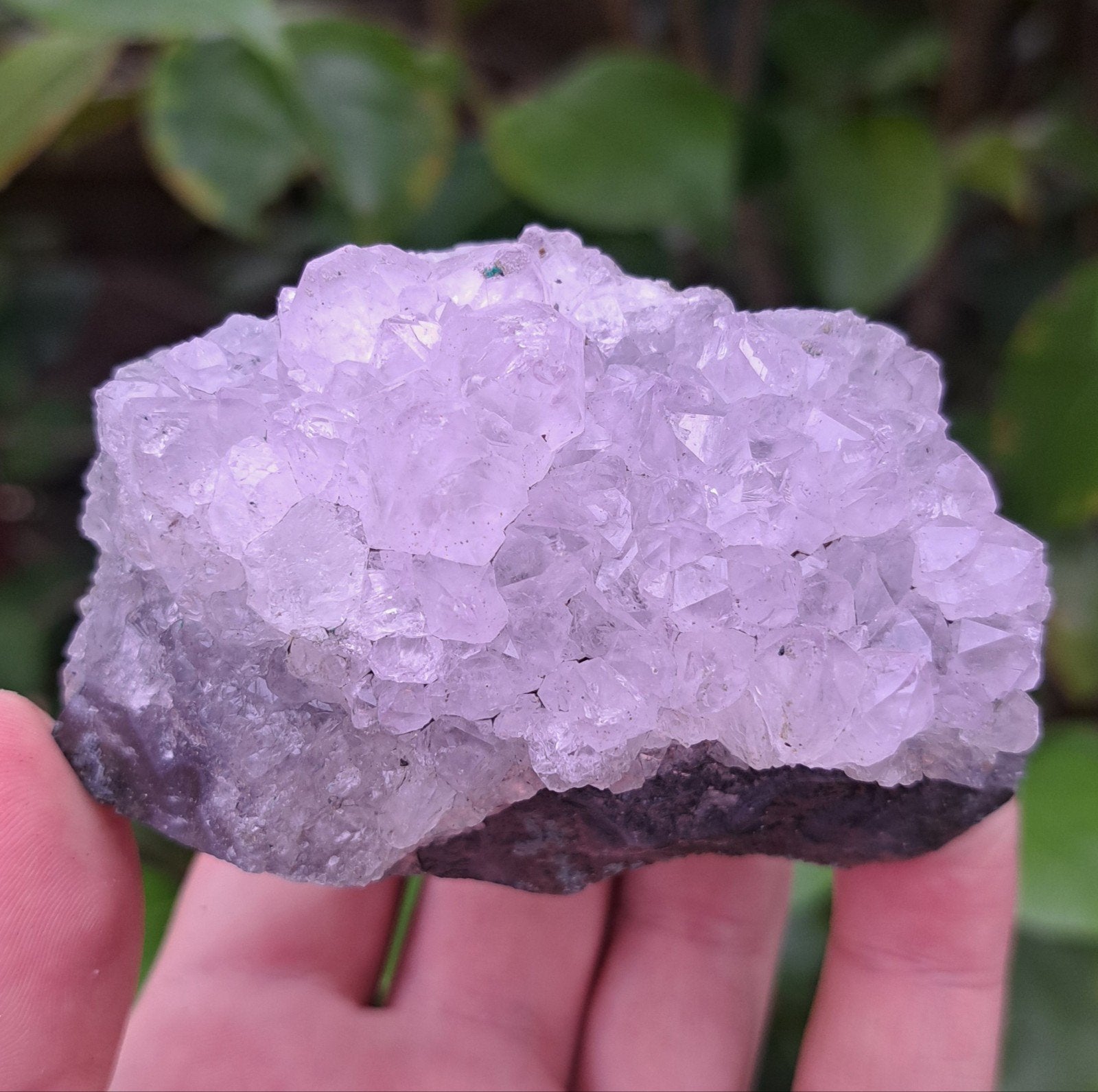 Amethist cluster edelsteen Brazilië edelstenen natuursteen, Ophalen of Verzenden