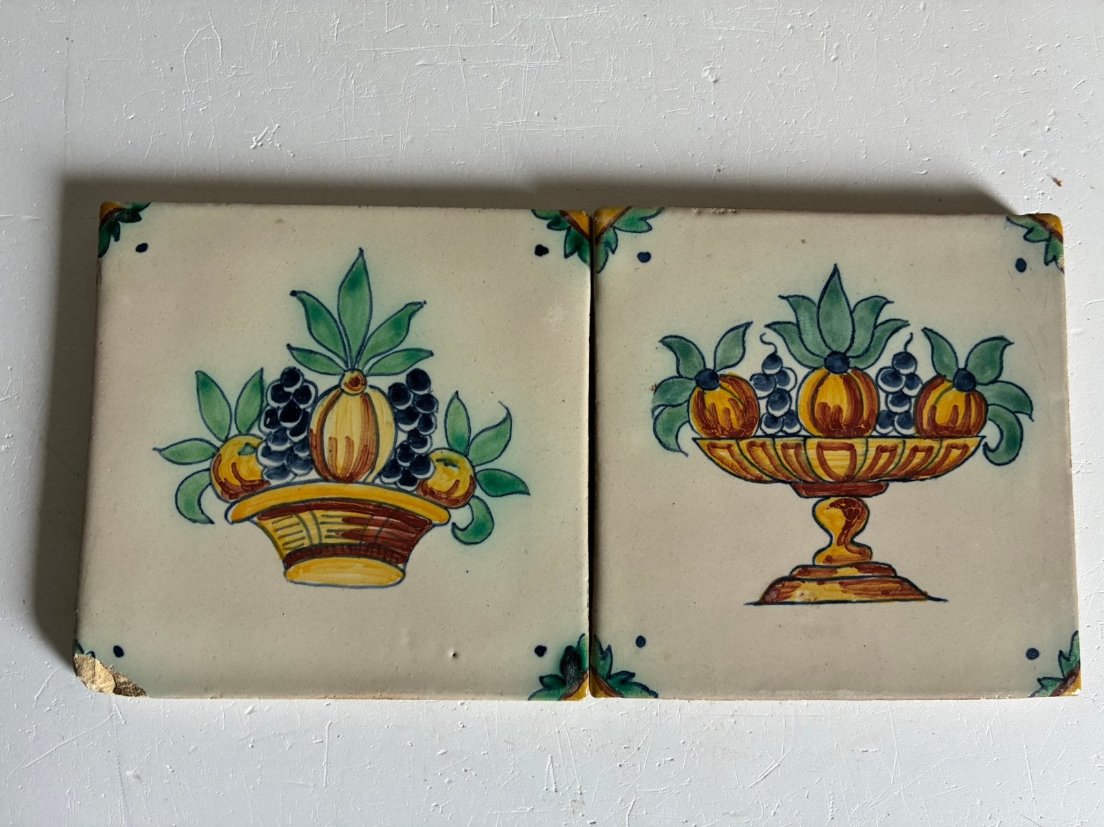 2 stuks oude tegels 13x13 cm, Antiek en Kunst, Ophalen of Verzenden