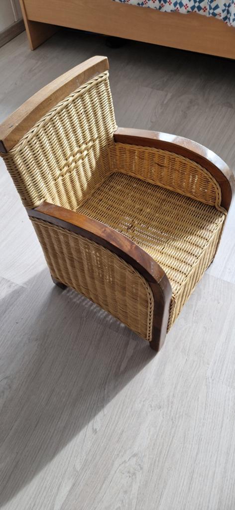 Rotan kinderstoel,  zeer goede staat, Ophalen, Zo goed als nieuw, Riet of Rotan, Minder dan 50 cm