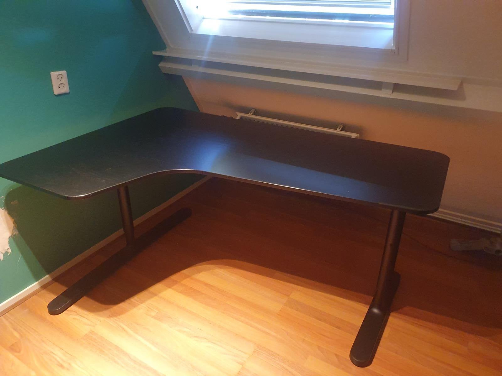 Bureau IKEA Galant zwart (hoek), Huis en Inrichting, Zwart, 160 cm, Gebruikt, 120 cm
