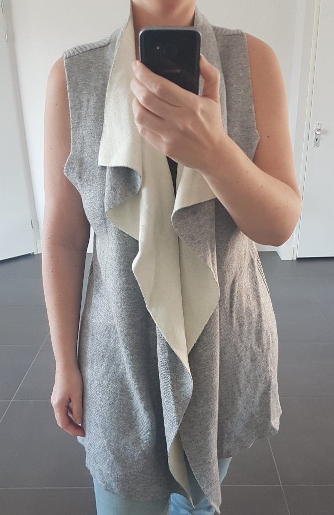 Vest Grijs Mouwloos L Dames, Verzenden, Maat 42/44 (L), Nieuw, Grijs