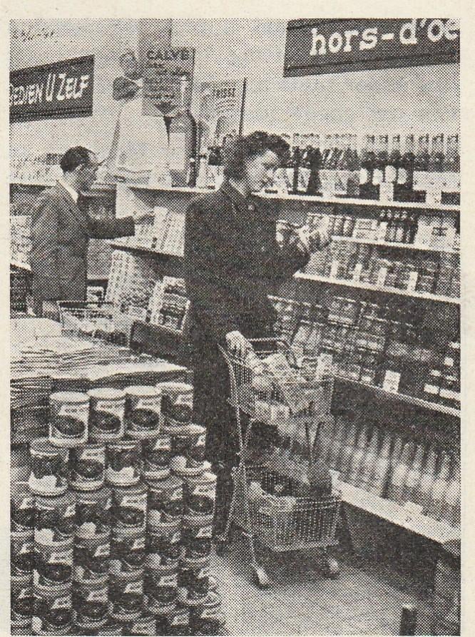 Vintage knipsel 1949 Nijmegen Woerkom Molenstraat supermarkt, Verzenden, 1940 tot 1960, Nederland, Knipsel(s)