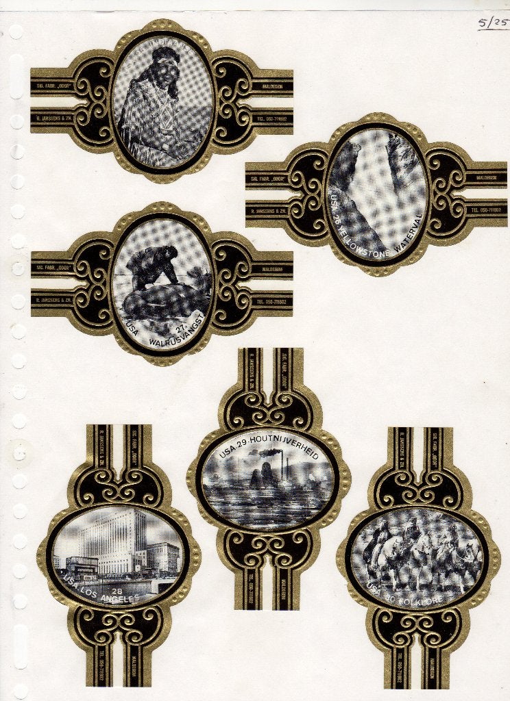 R. Janssens GF  USA  nrs.  21 - 40  zwart, Ophalen of Verzenden, Zo goed als nieuw, Sigarenbandjes