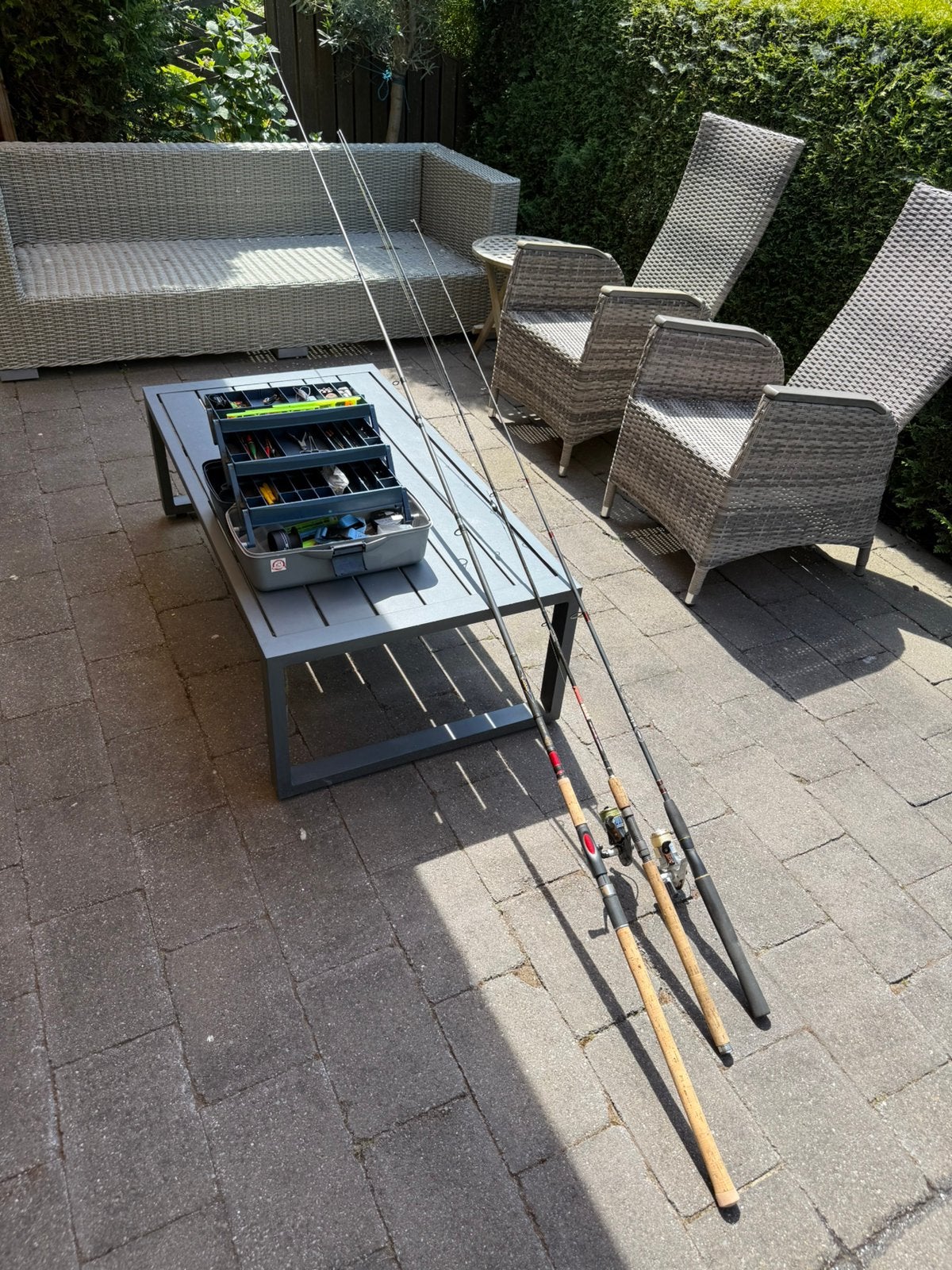 Complete hengelset – Shimano Spro Catana + volle tacklebox, Ophalen, Gebruikt, Complete set