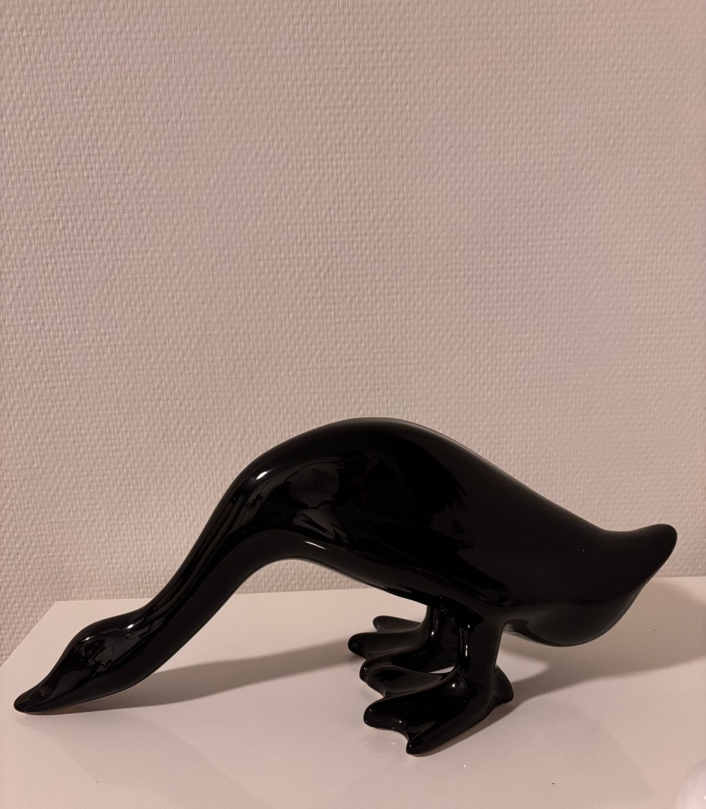 Zwart beeld van een gans., Ophalen of Verzenden, Zo goed als nieuw, Dier