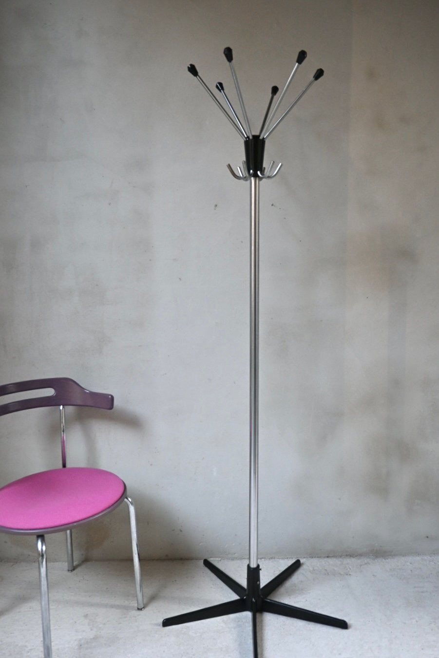 Vintage Tubax kapstok in Bauhaus-stijl jaren 60/70, Huis en Inrichting, Gebruikt, Metaal, 150 tot 200 cm, Nvt