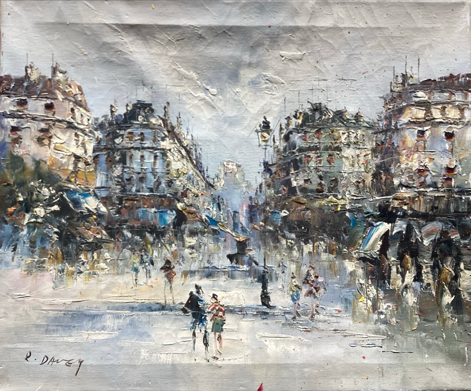 Impressionistisch stadsgezicht van R. Davey, Ophalen