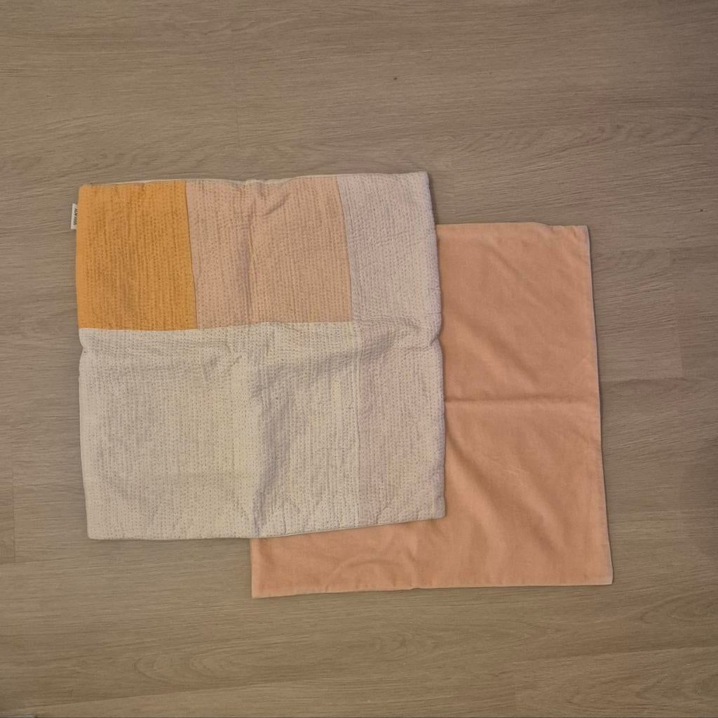 Set van 2 sierkussenslopen - Sissy-Boy & H&M - Oranje, Ophalen of Verzenden, Oranje, Vierkant