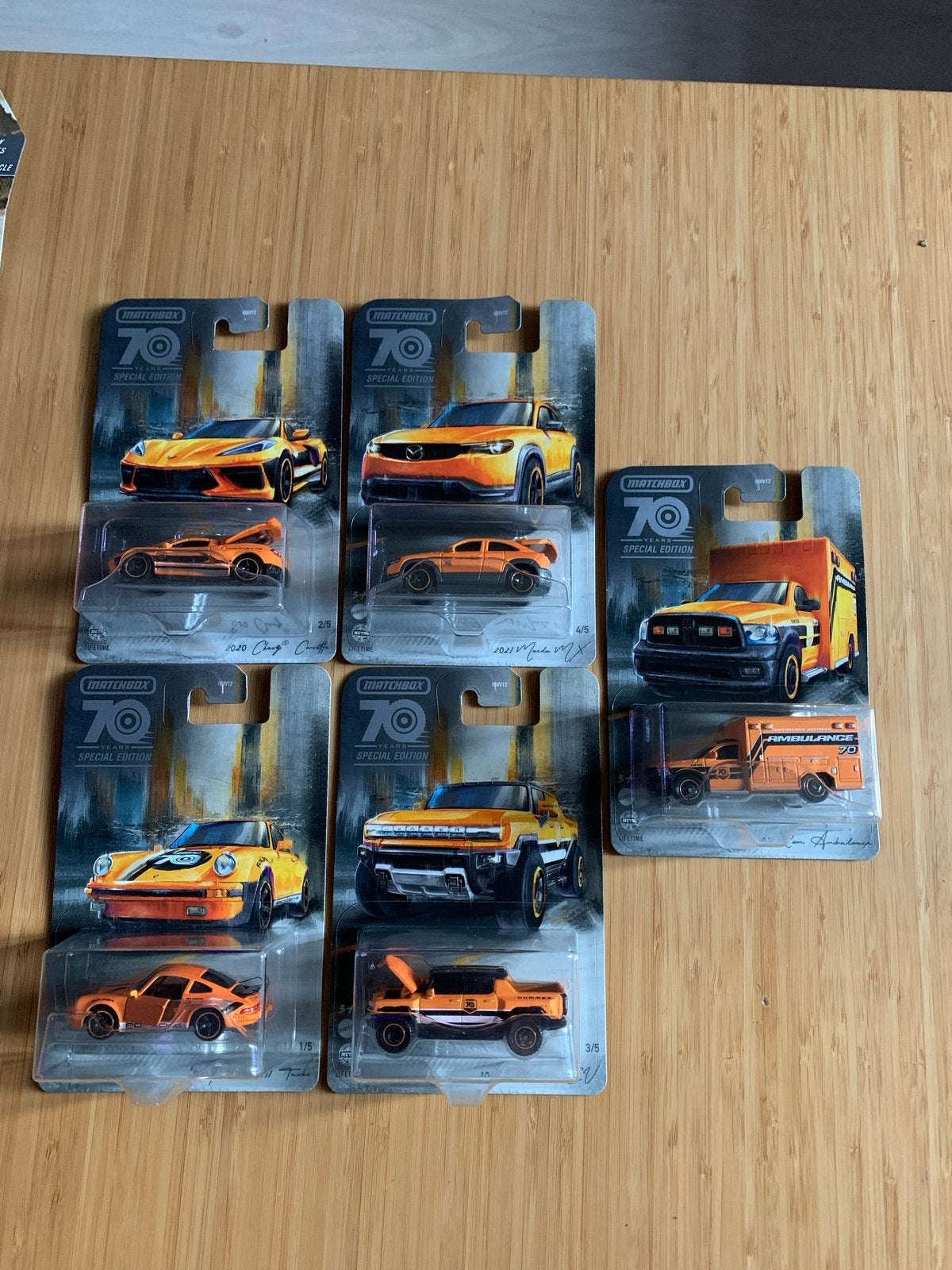 Matchbox 70 Jaar Special Edition Set - 5 Auto's, Ophalen of Verzenden, Nieuw, Auto