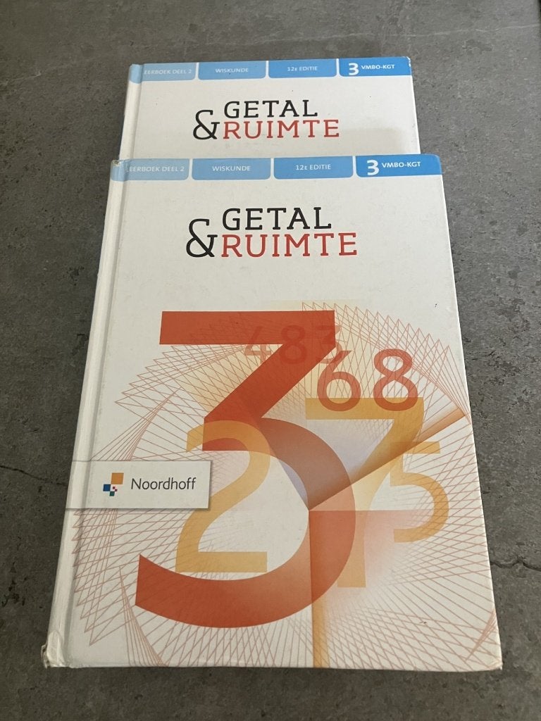Getal & Ruimte 12e ed vmbo-kgt 3 leerboek deel 2(2 stuks), Boeken, Ophalen of Verzenden, Gelezen, VMBO