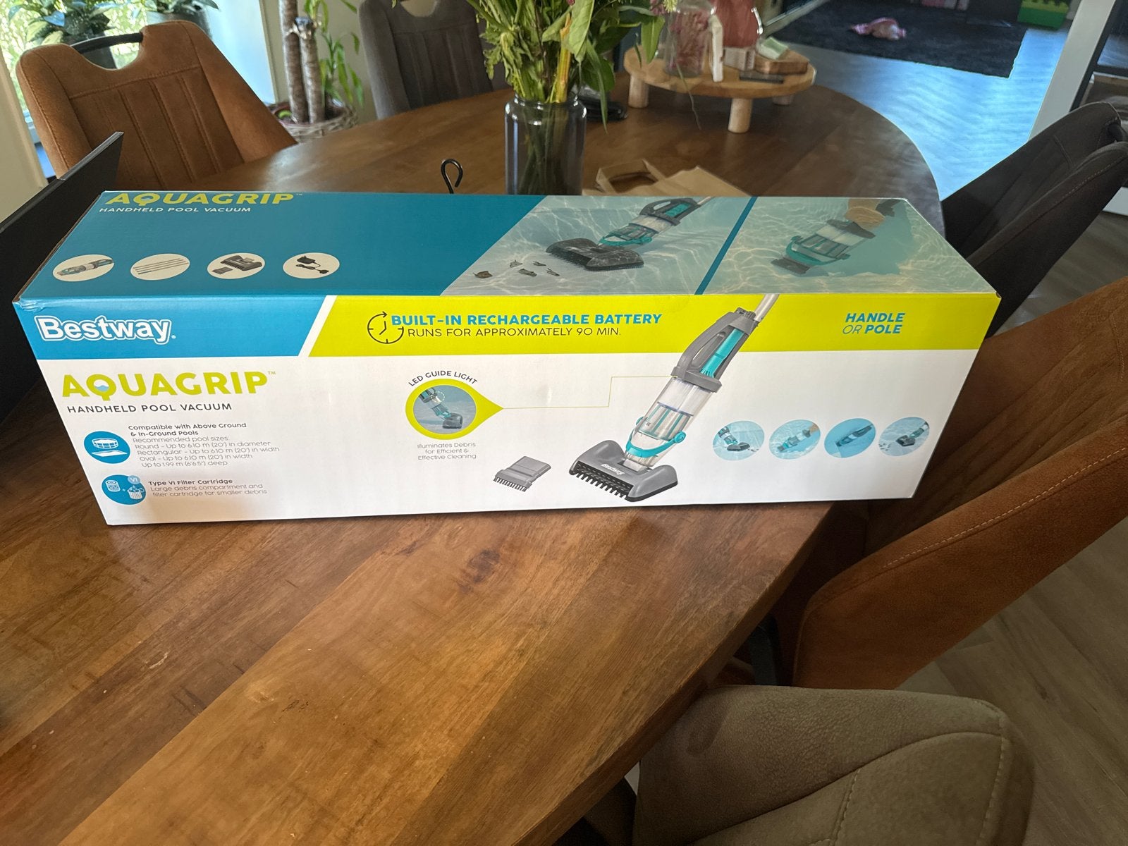 Nieuw in doos Bestway Aquagrip Handheld Zwembadstofzuiger, Ophalen of Verzenden, Nieuw, Overige typen