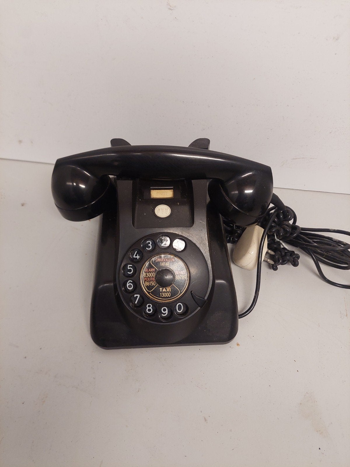 Vintage PTT Draaischijf Telefoon - Zwart, Ophalen of Verzenden