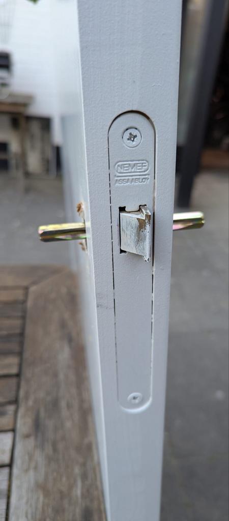 Binnendeur honingraat 204x83 cm, klinkgat op 98 cm, Ophalen, Gebruikt, 80 tot 100 cm, Binnendeur