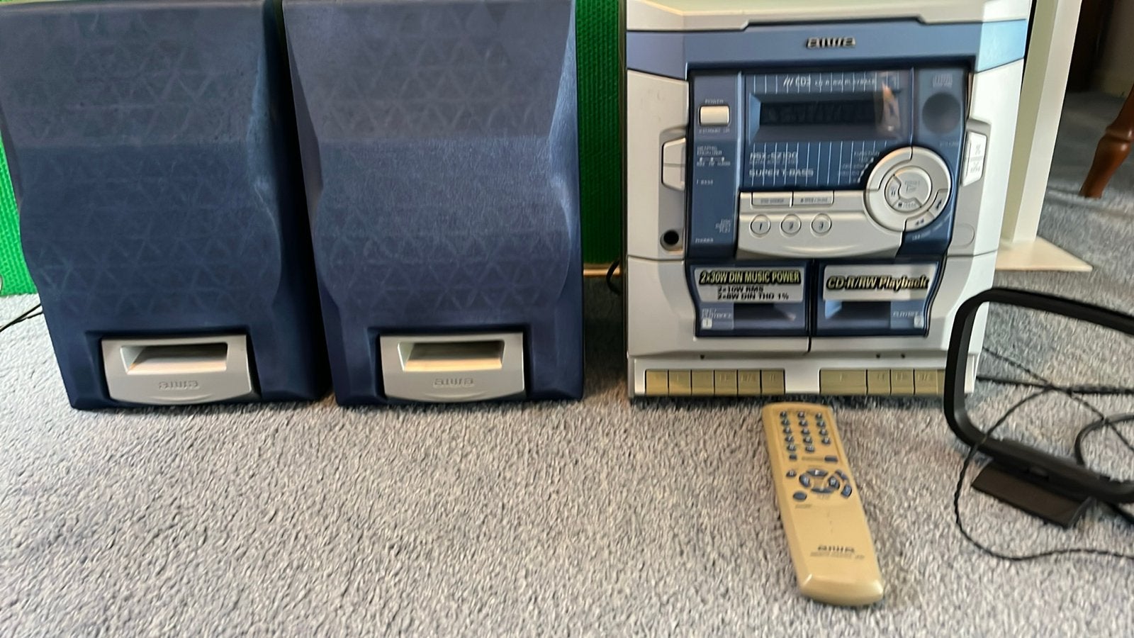 Aiwa NSX-SZ100 Stereo Set met CD, Cassette, Radio en Speaker, Gebruikt, Cassettedeck, Losse componenten, Ophalen
