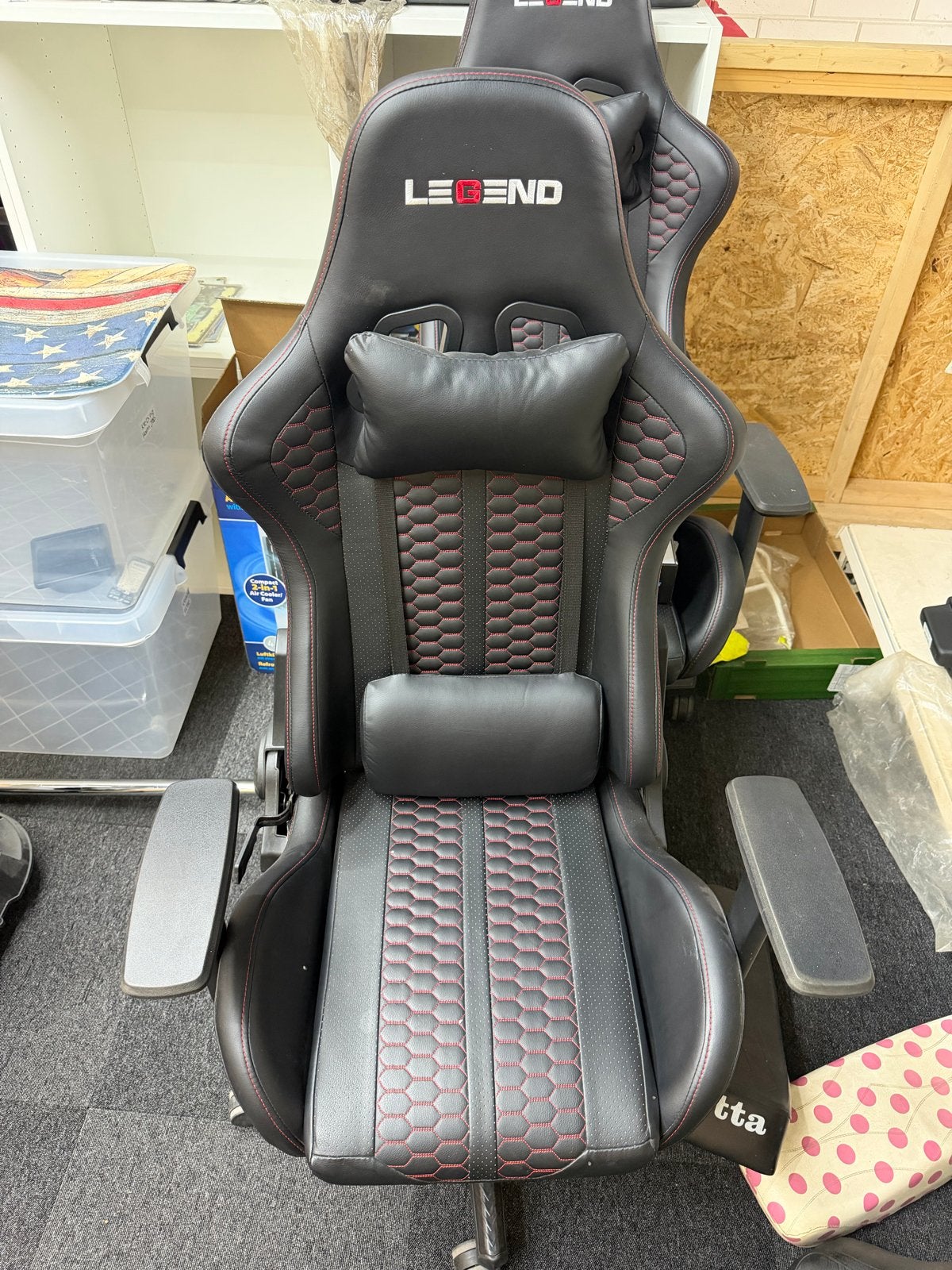 2x Legend Bureaustoelen - Zo goed als nieuw, Zwart, Ophalen of Verzenden, Zo goed als nieuw, Gaming bureaustoel