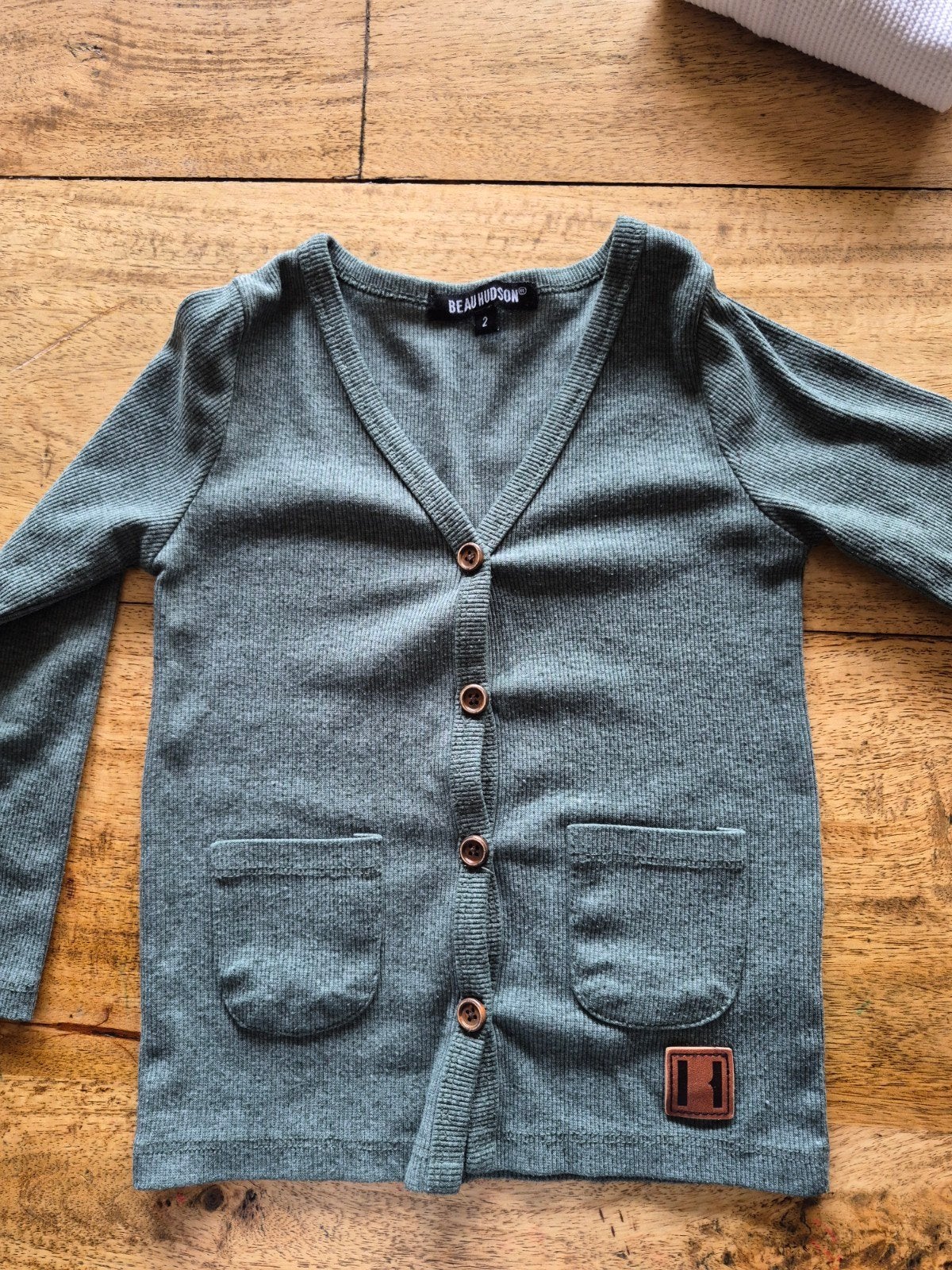 Groen babyvestje v Beau Hudson mt 86/ 92, Ophalen of Verzenden, Zo goed als nieuw, Jongen of Meisje, Trui of Vest