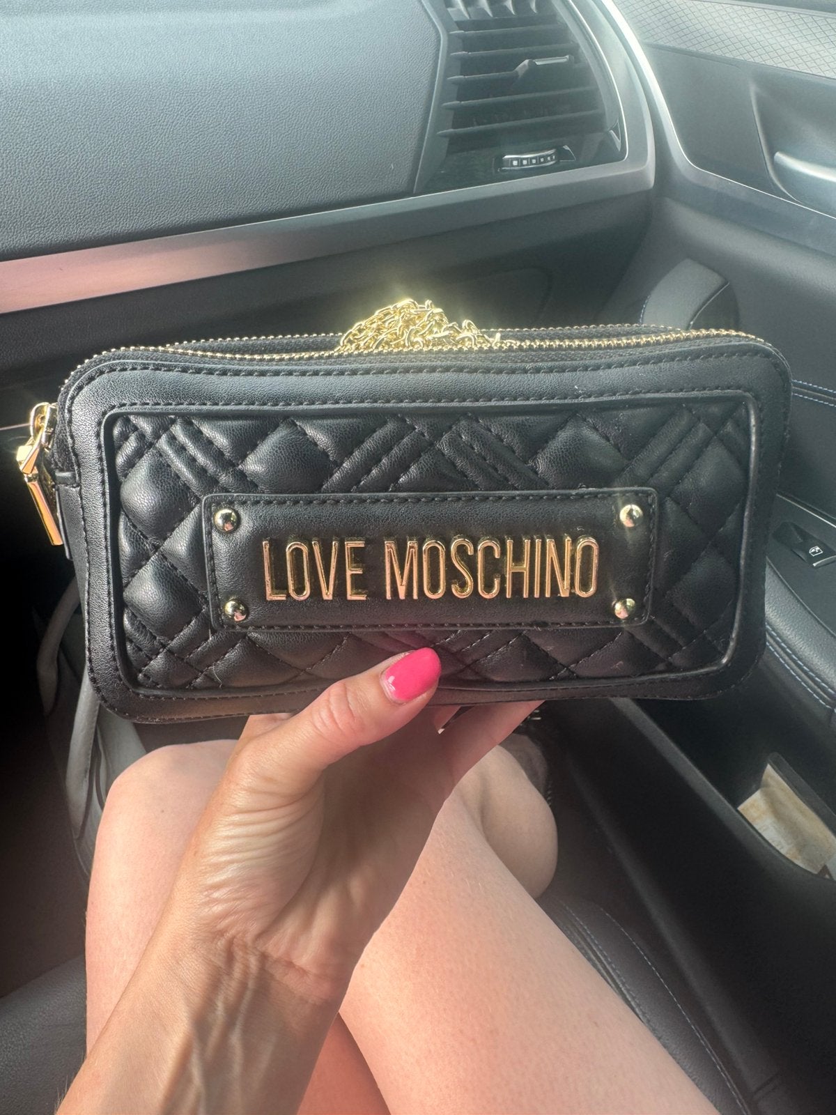Love mochino tasje, Ophalen of Verzenden, Zo goed als nieuw, Zwart, Schoudertasje