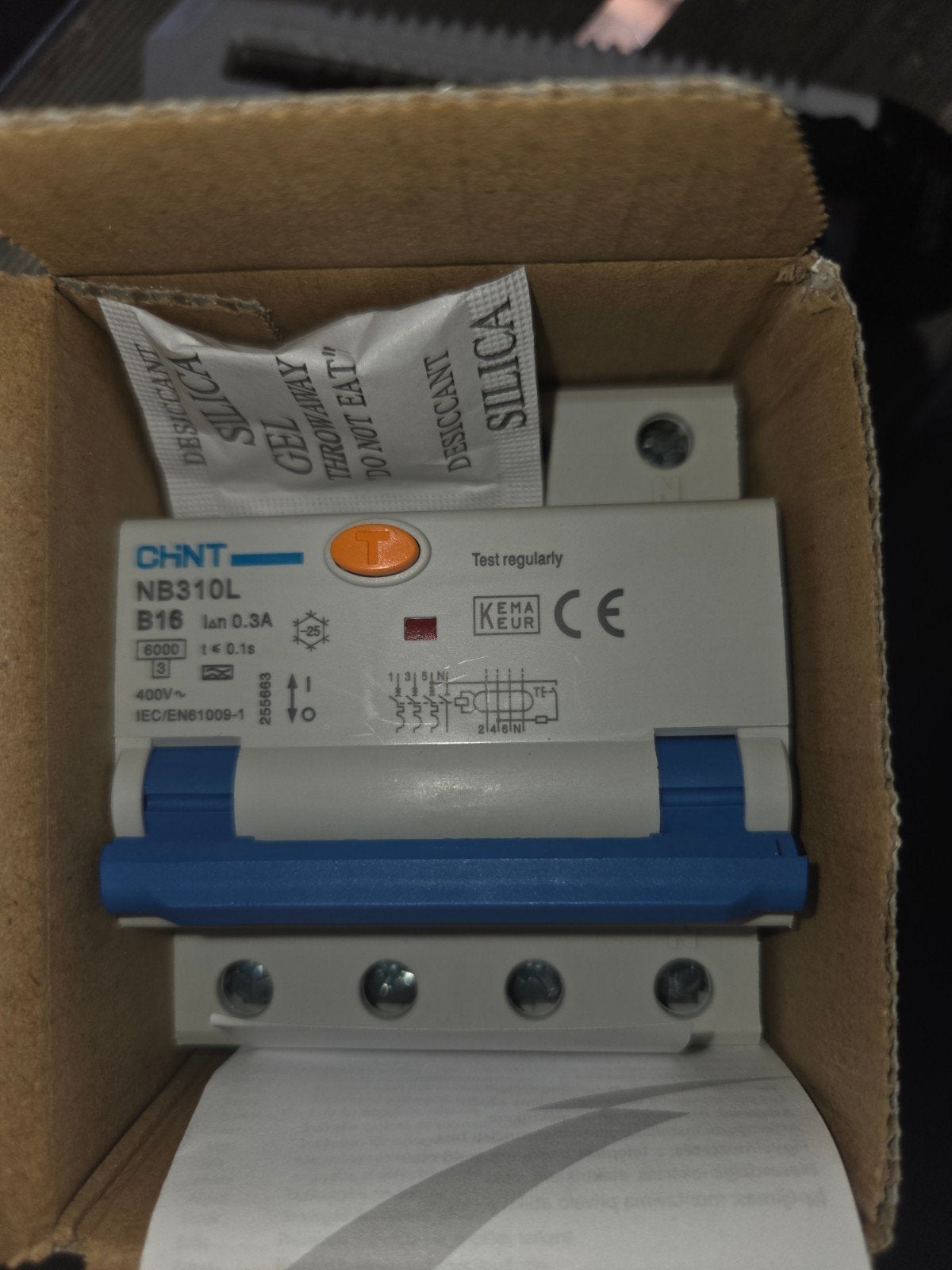 Chint RCBO NB310L/3N 3PN B16 300mA 6kA, Ophalen of Verzenden, Nieuw, Overige typen