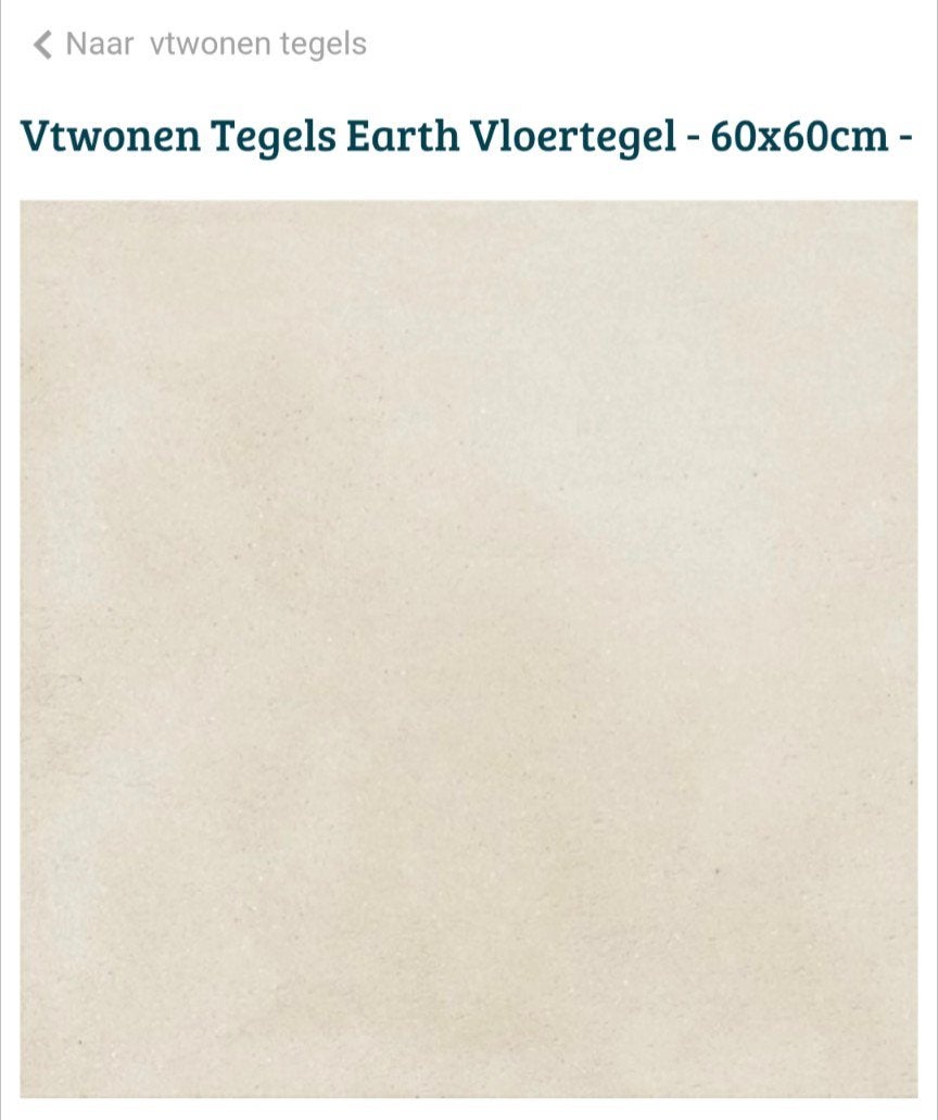 8 stuks Marazzi Vtwonen Earth Vloertegel 60x60cm - Nieuw, Ophalen, 60 cm of meer, Nieuw, Minder dan 5 m²