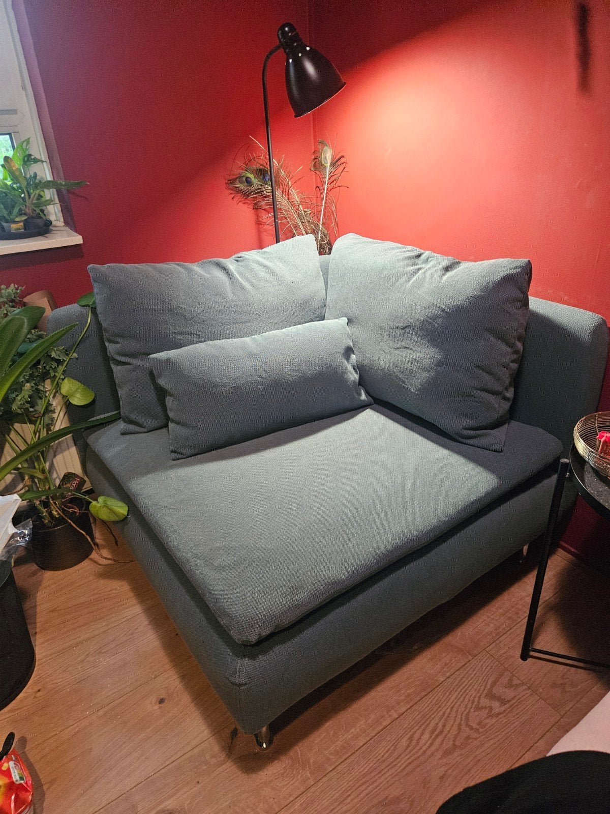 Söderhamn hoekelement aqua ikea bank, Ophalen, Eenpersoons, 75 tot 100 cm, Zo goed als nieuw