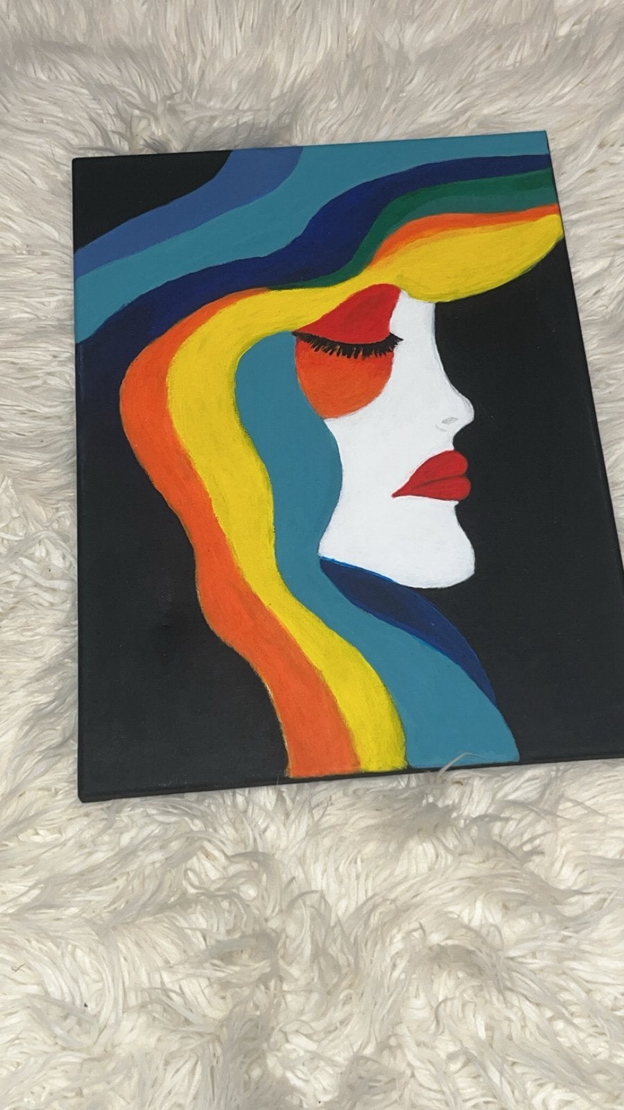 Schilderij van een vrouw, Ophalen of Verzenden