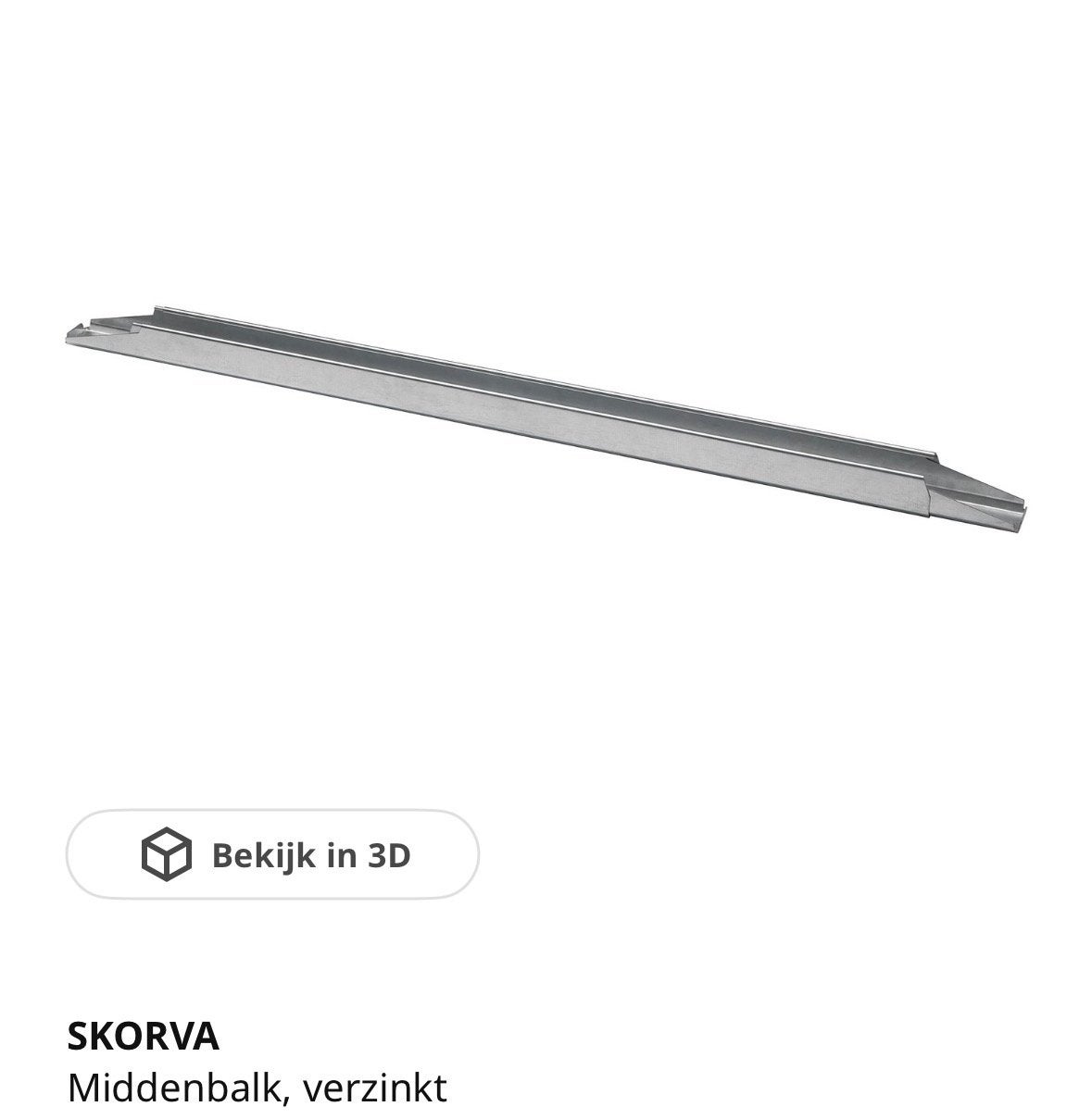 Middenbalk ikea, Ophalen, Eenpersoons, Wit, Zo goed als nieuw