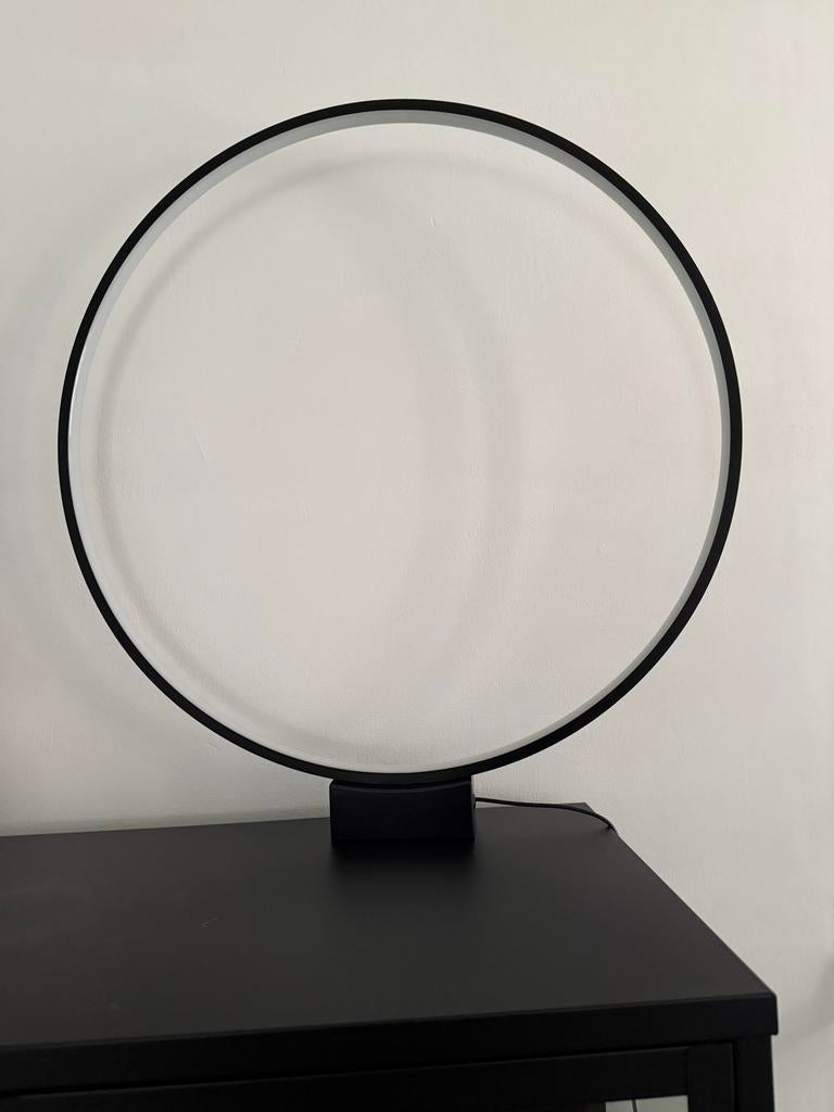 HK Living Luminous Circle Tafellamp - Zwart Aluminium, Ophalen, Nieuw, Metaal, Minder dan 100 cm