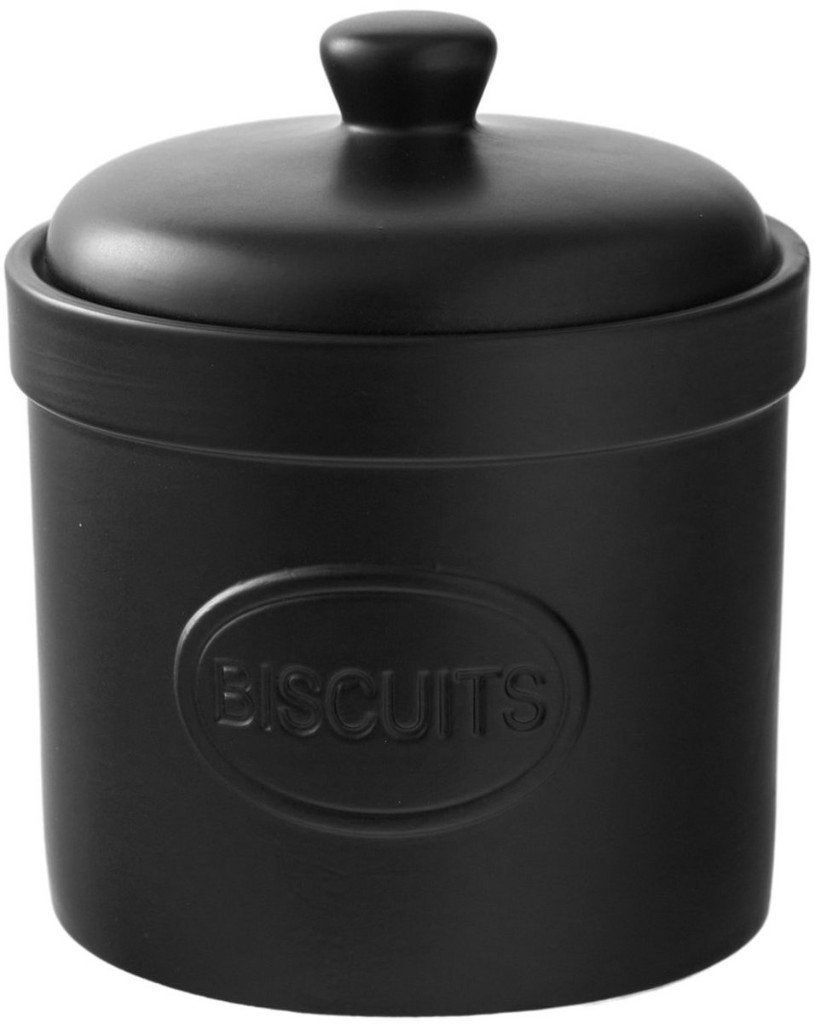 BIA Biscuits Koekjestrommel Mat Zwart Keramiek, BIA, Onbekend, Nieuw, Ophalen of Verzenden