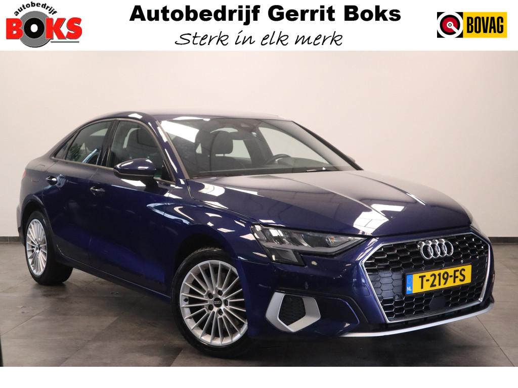 Audi A3 Limousine 30 TFSI Pro Line Navigatie Carplay Clima C, Stof, Met garantie (alle), Blauw, Automatische klimaatregeling