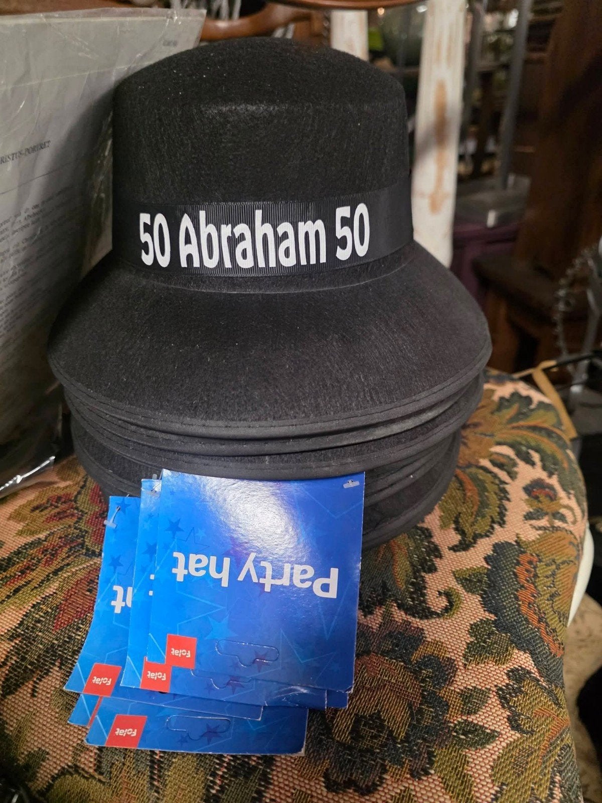 Abraham 50 Hoed - Feestartikel voor 50e Verjaardag, Ophalen of Verzenden, Nieuw, Feestartikel, Abraham of Sarah