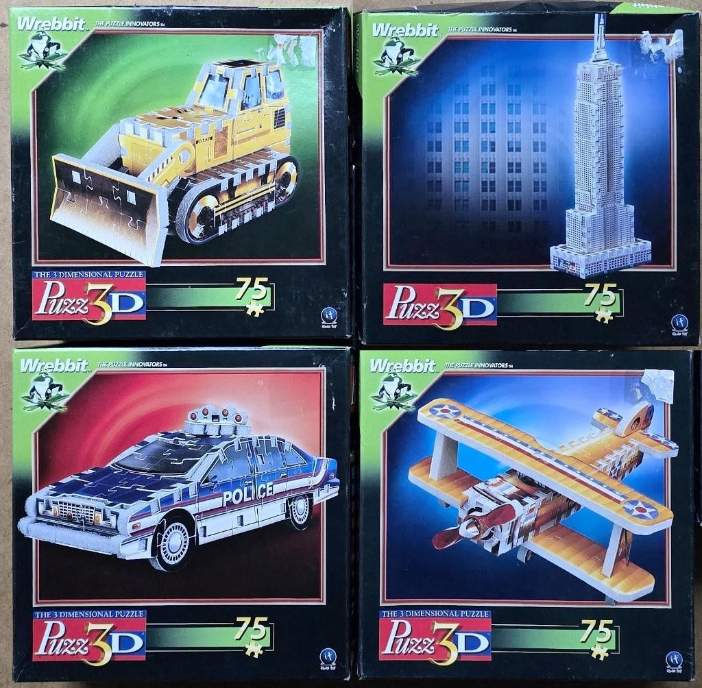 Wrebbit Puzz 3D driedimensionale puzzels 4x, Ophalen of Verzenden, Minder dan 500 stukjes, Zo goed als nieuw, Rubik's of 3D-puzzel