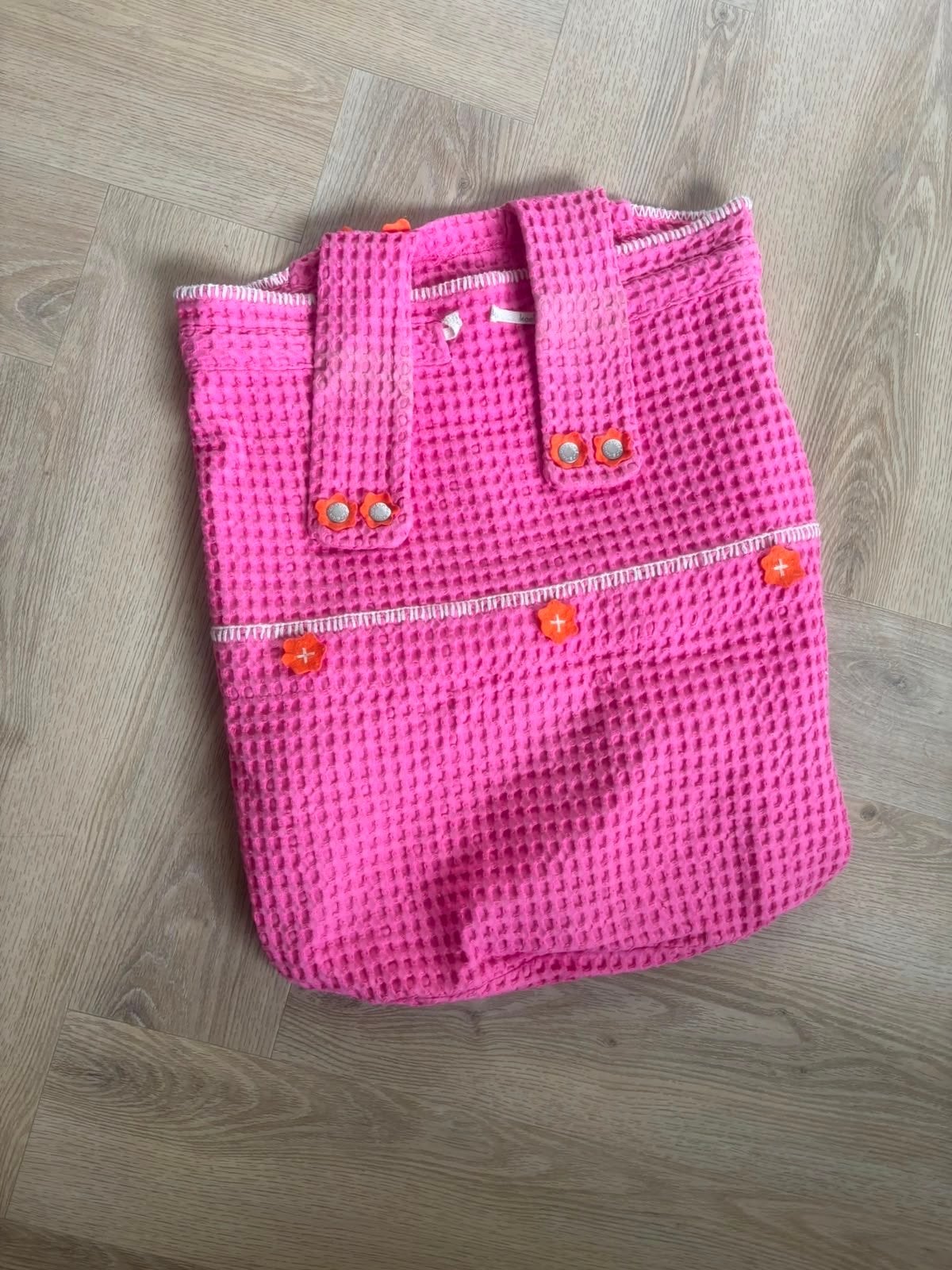 Roze wafelstof box zak van Koeka, Ophalen, Gebruikt