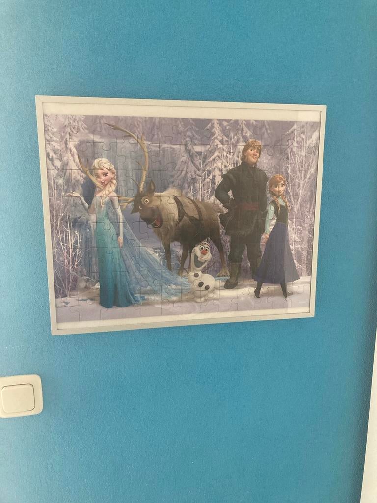 Frozen puzzel in lijst - Elsa, Anna, Kristoff, Sven, Olaf, Ophalen of Verzenden