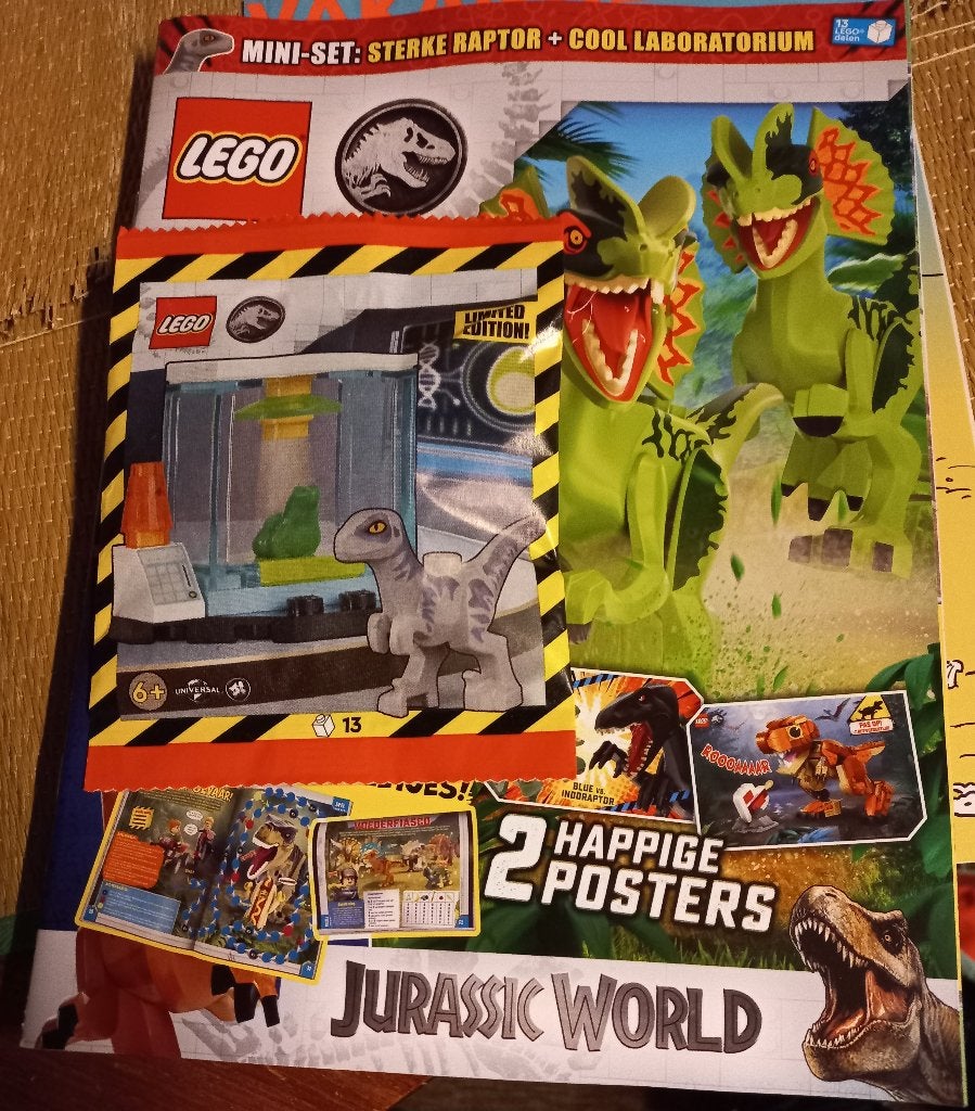 Lego Jurassic World juni 2026, magazine met de minifigures, Ophalen of Verzenden, Nieuw, Inclusief minifiguren
