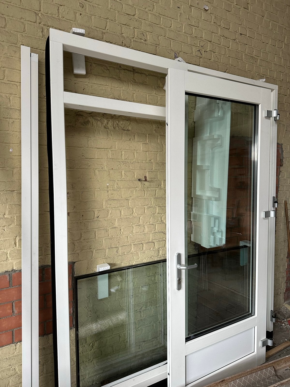Kunststof achterpui met Glas en Hor 205x245 -  Nieuwstaat, Doe-het-zelf en Verbouw, Kozijnen en Schuifpuien, Ophalen, Kunststof