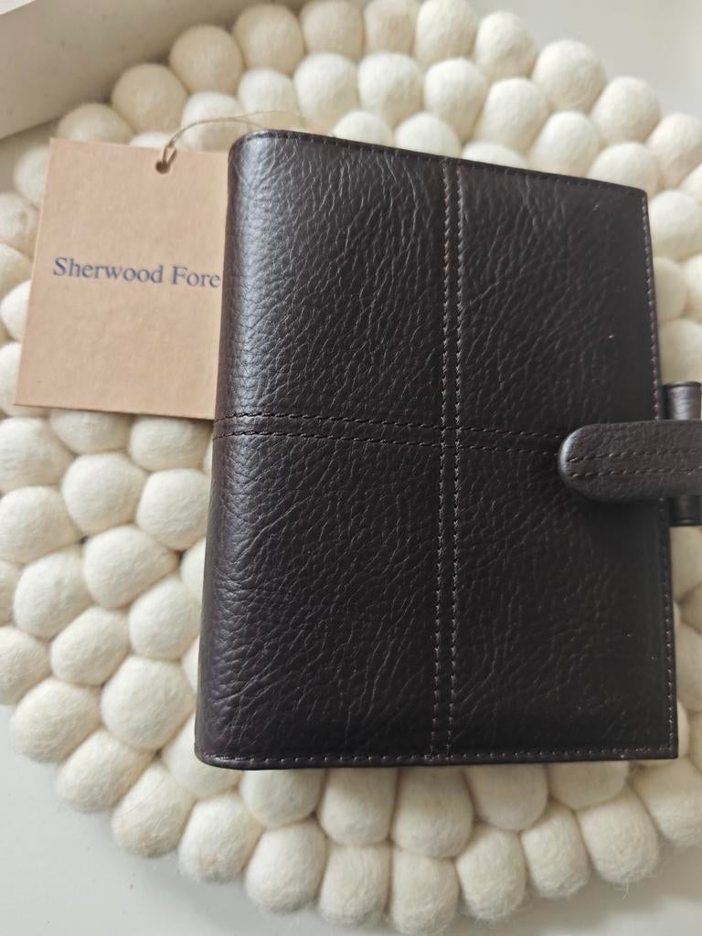 Sherwood Forest leren agenda houder 6 rings klein, Diversen, Agenda's, Ophalen of Verzenden