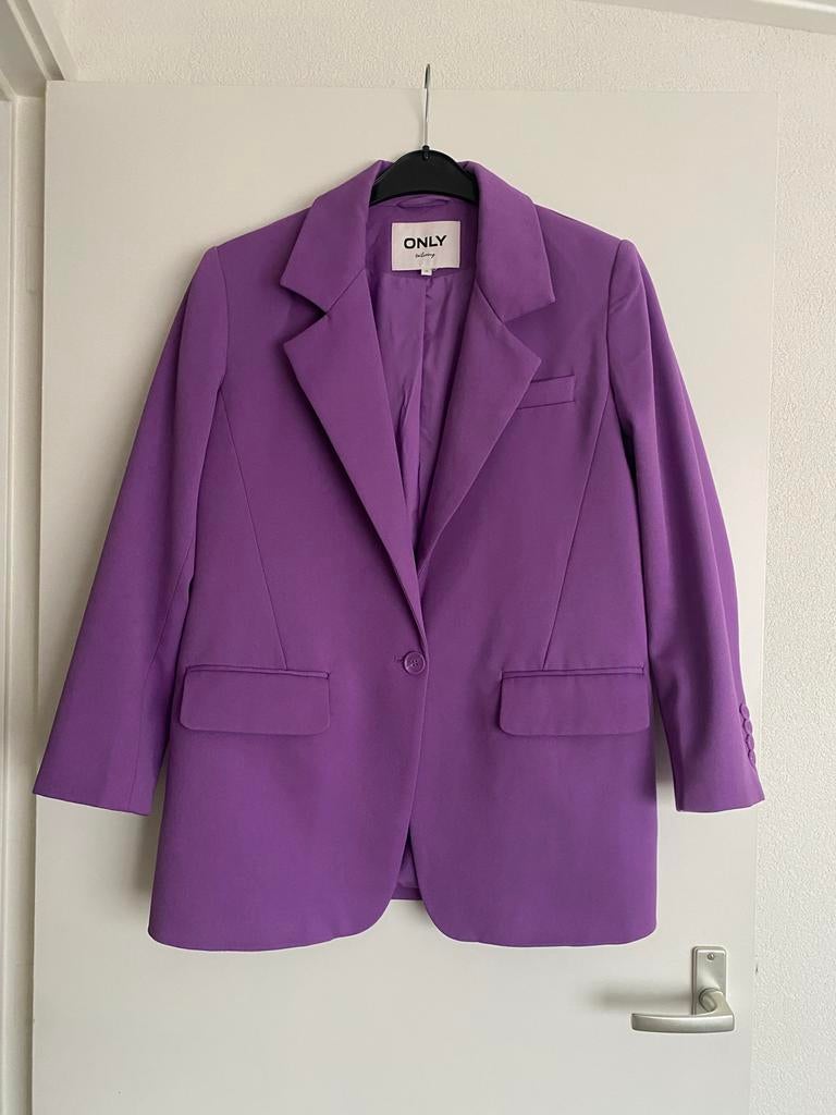 Only paarse blazer maat 34, Ophalen, Paars, Zo goed als nieuw, Jasje