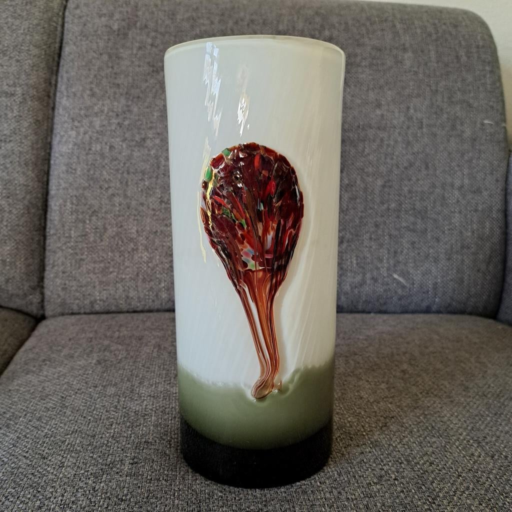 Boheems glazen vaas, Antiek en Kunst, Antiek | Glas en Kristal, Ophalen of Verzenden