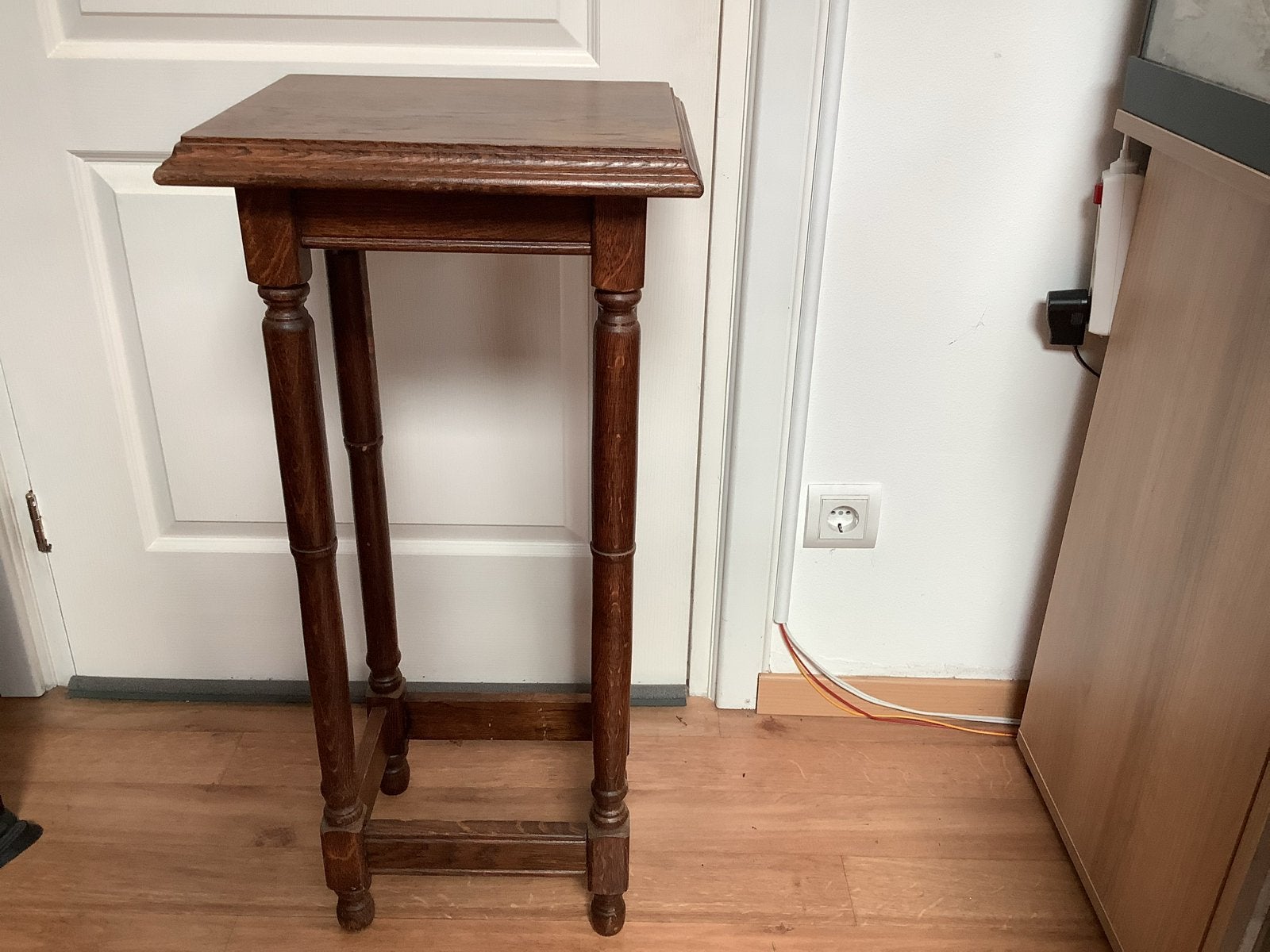 Houten plantentafel - 84x40x35 cm, Huis en Inrichting, Tafels | Bijzettafels, Ophalen, Minder dan 55 cm, Gebruikt, 60 cm of meer