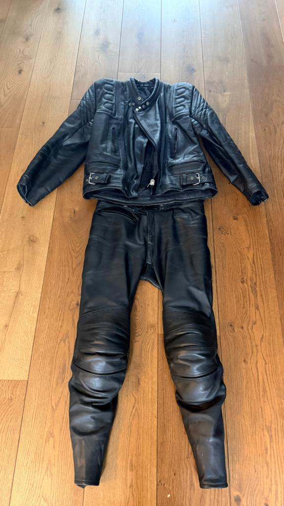 Vintage vol lederen motorpak, Motoren, Kleding | Motorkleding, Ophalen of Verzenden, Tweedehands, Heren, Combipak