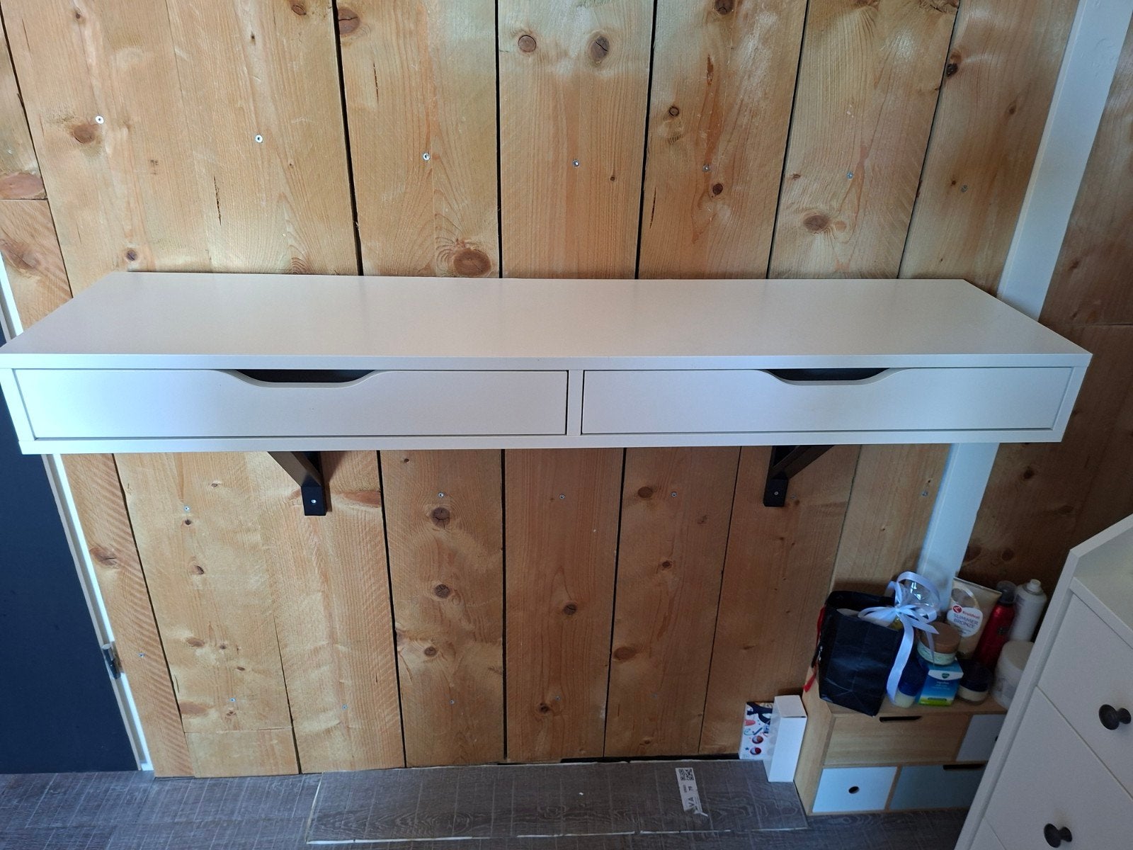 Ikea Ekby Alex wandplank met lades, Ophalen, Gebruikt, Hout