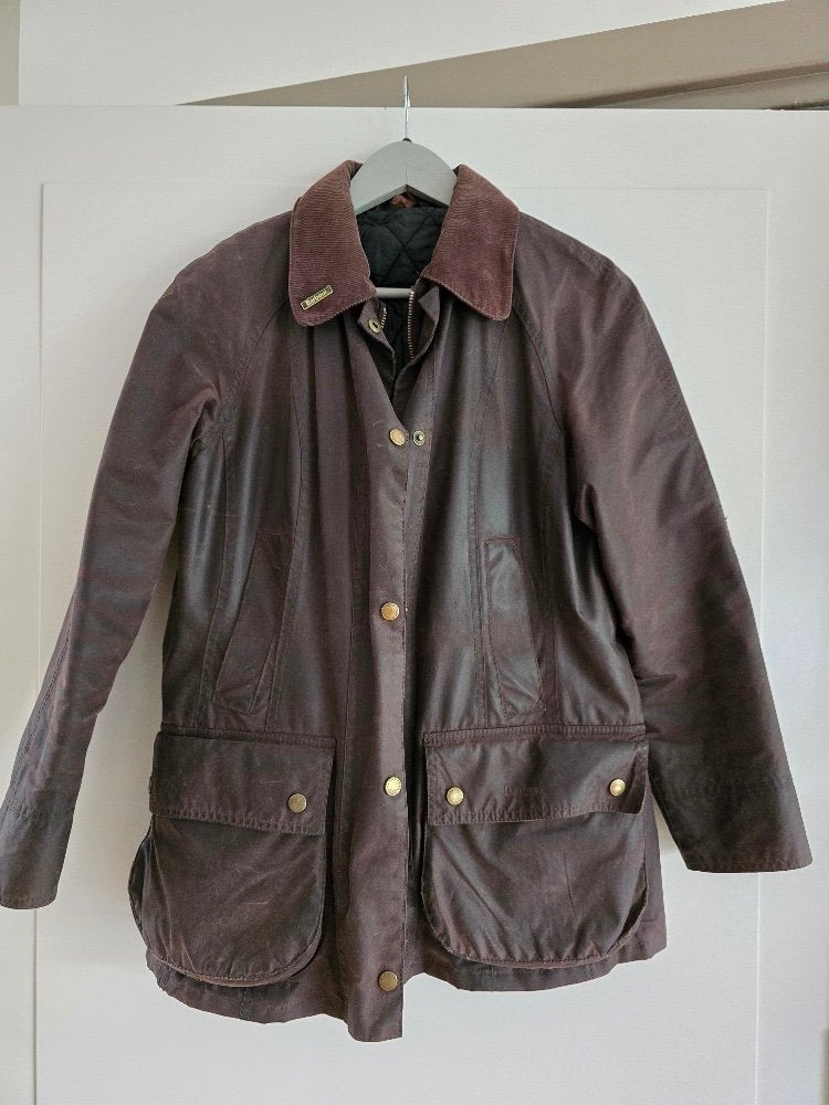 Barbour Ladies Beadnell wax jas bruin wintervoering 10 / 36, Barbour, Bruin, Ophalen of Verzenden, Maat 36 (S)
