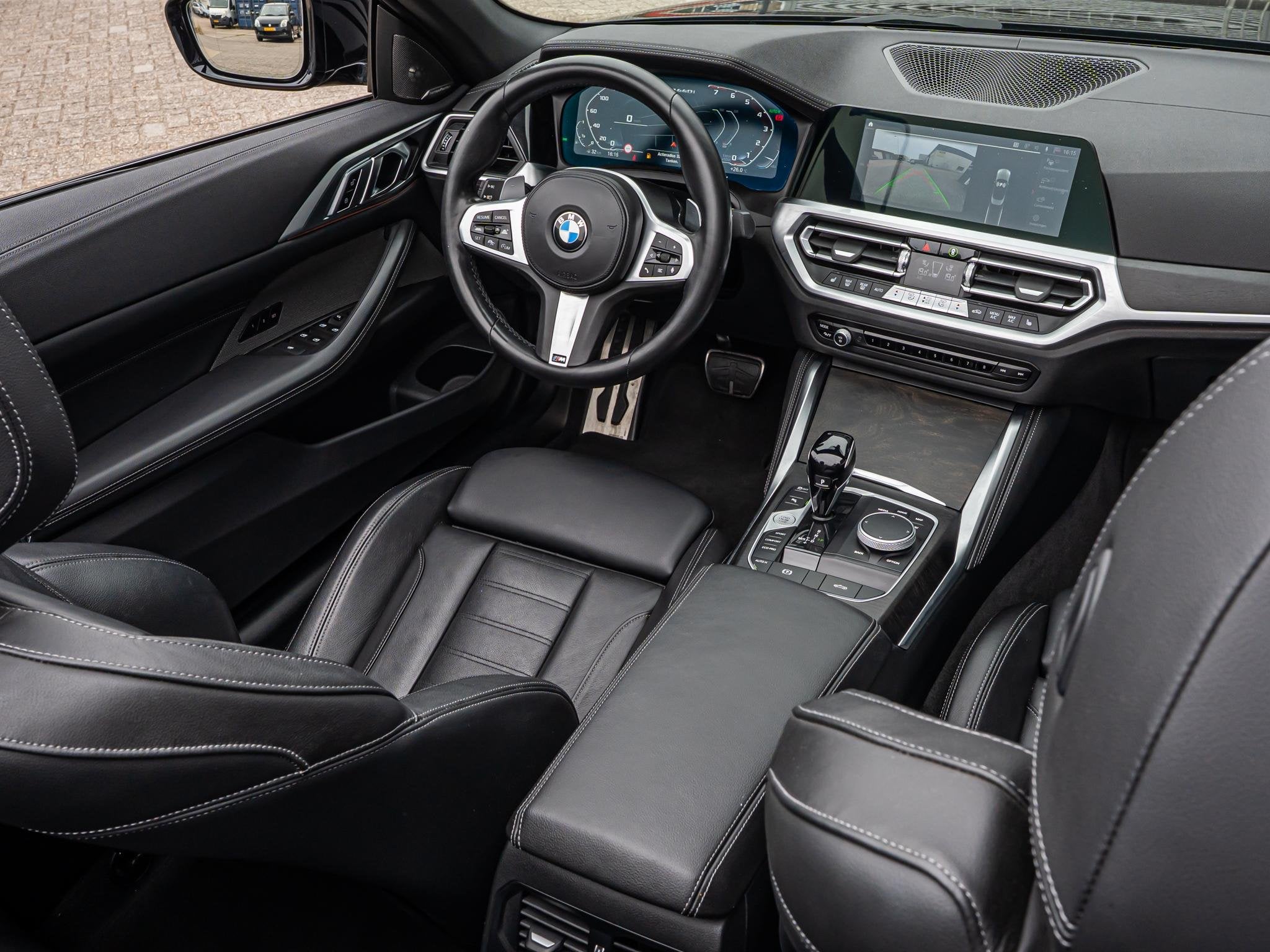 BMW M440i Cabrio xDrive High Executive M-sport HK Camera BTW, Automaat, 4-Serie, 4 stoelen, Zwart