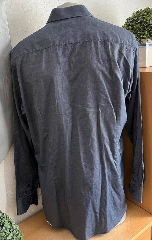 Ledub overhemd blauw maat 42 stretch, Ophalen of Verzenden, Zo goed als nieuw, Blauw, Halswijdte 41/42 (L)