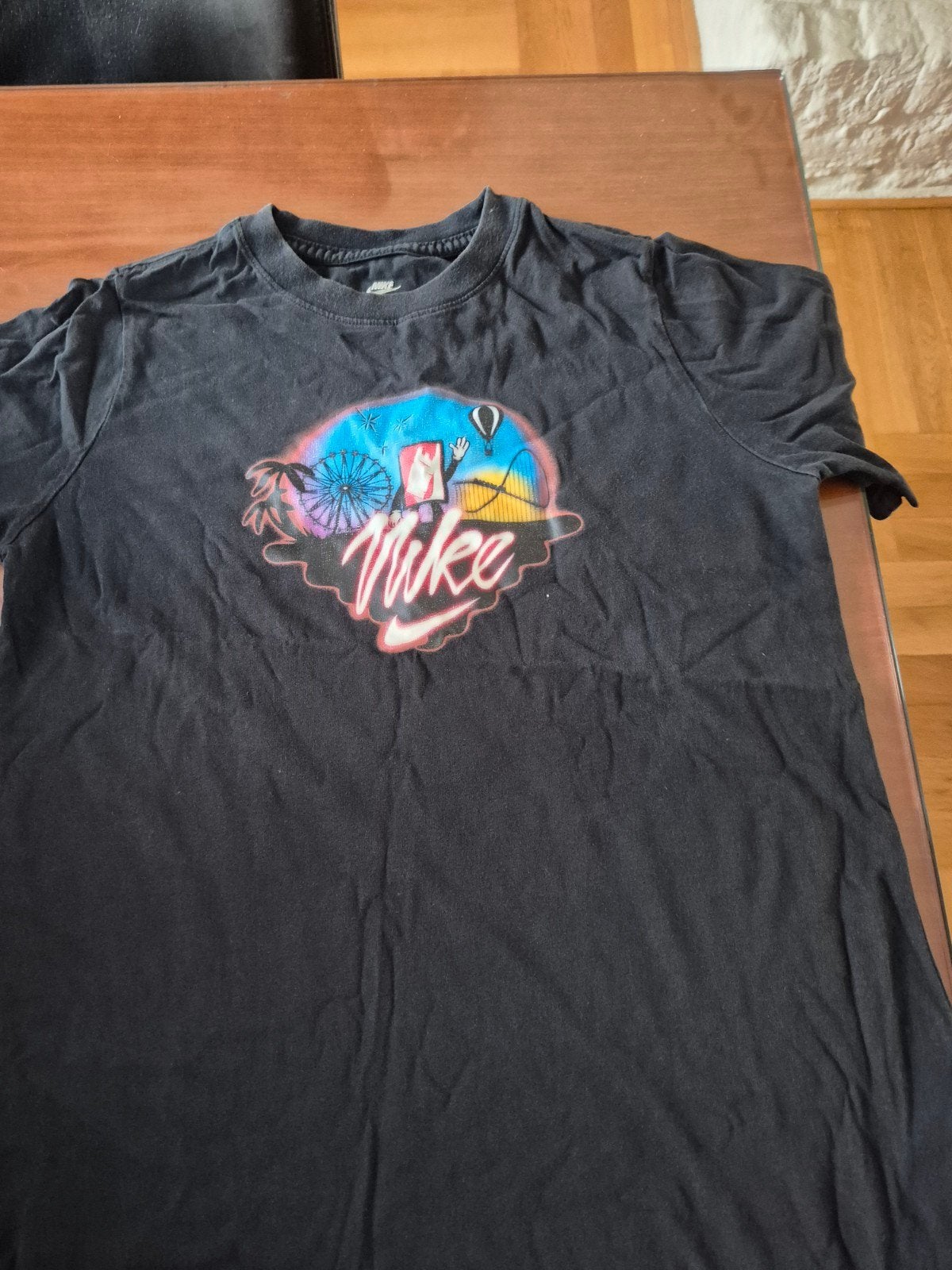 Nike The Nike Tee Zwart T-shirt met print - Maat(147-158 c, Ophalen of Verzenden