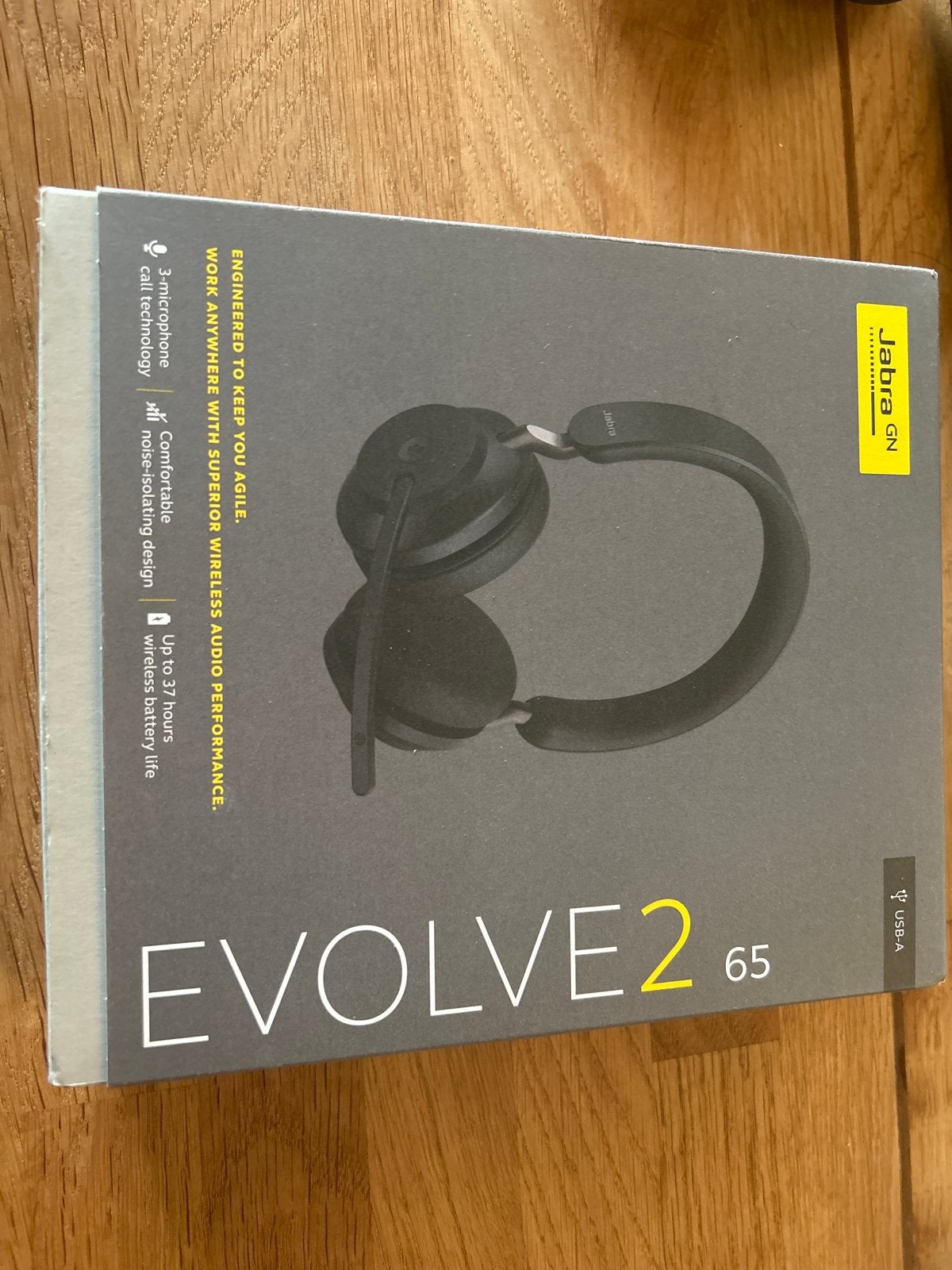 Jabra Evolve2 65 USB-A Draadloze Headset met Oplaadstation