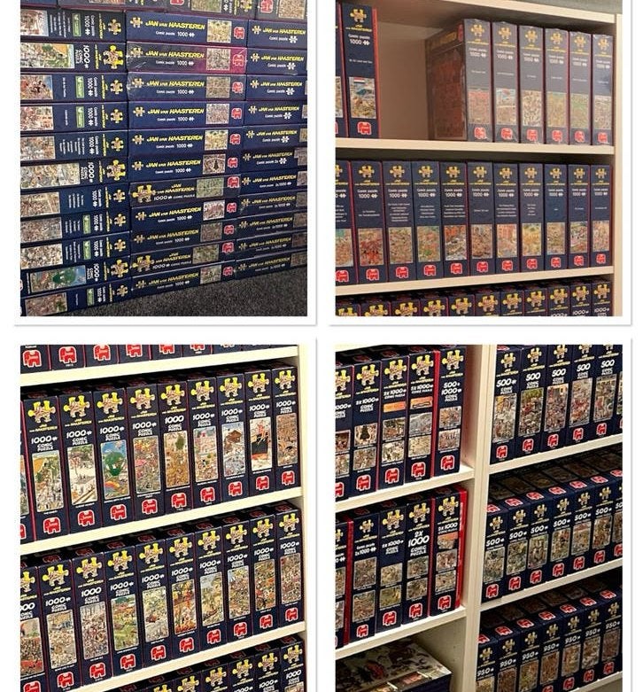 Mooie collectie 🤩 JAN VAN HAASTEREN puzzels! COMPLEET!!😃🧩, Ophalen of Verzenden, 500 t/m 1500 stukjes, Zo goed als nieuw, Legpuzzel