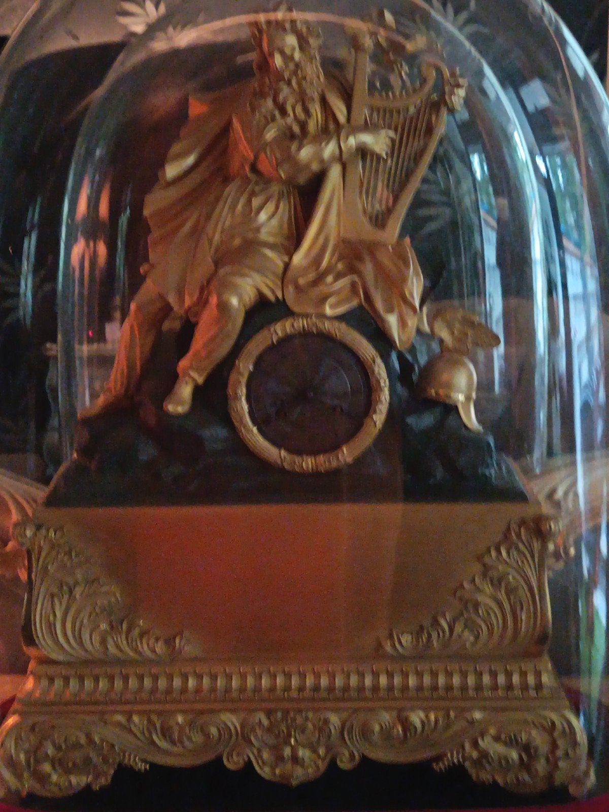 Antieke Franse pendule met glazen stolp, Antiek en Kunst, Ophalen