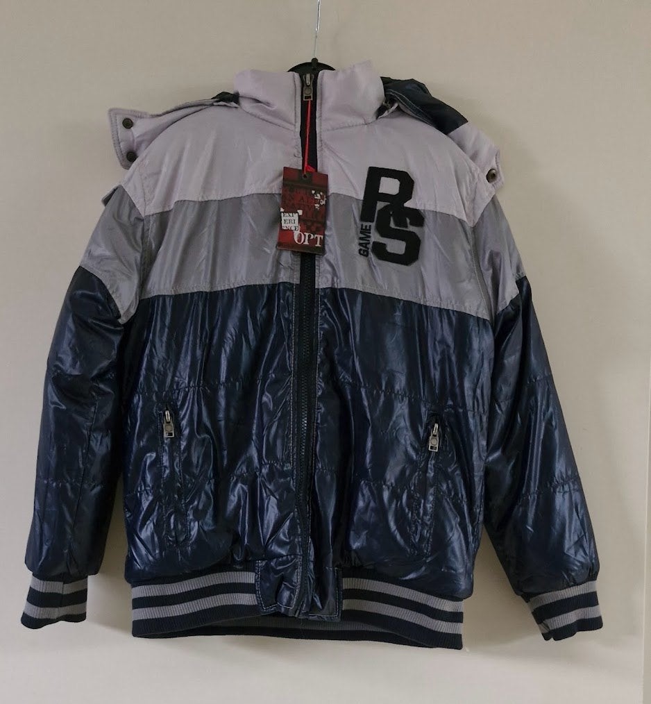*NIEUW* Winterjas Grijs/Zwart Capuchon maat 128, Nieuw, Ophalen of Verzenden, OPT, Jongen
