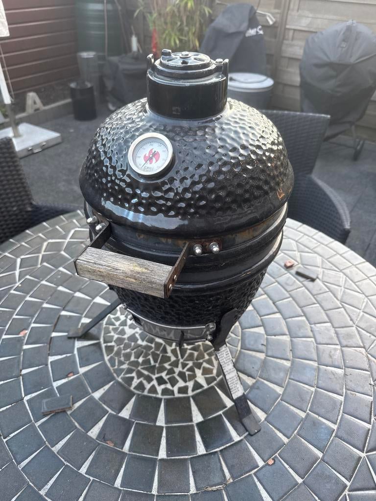 Mini kamado, Tuin en Terras, Houtskoolbarbecues, Gebruikt, Ophalen
